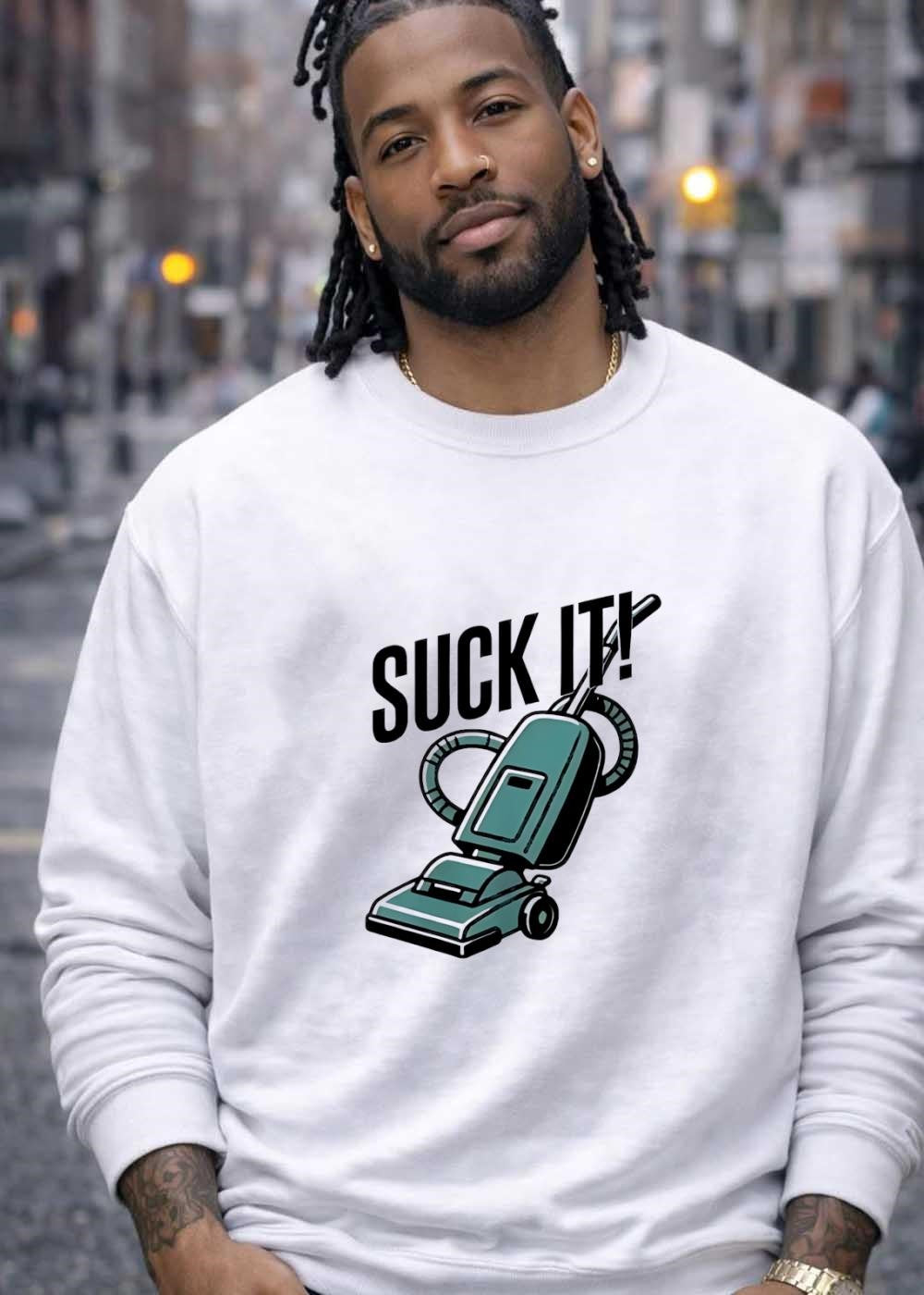 Suck It Vintage Vacuum Cleaner Illustration shirt