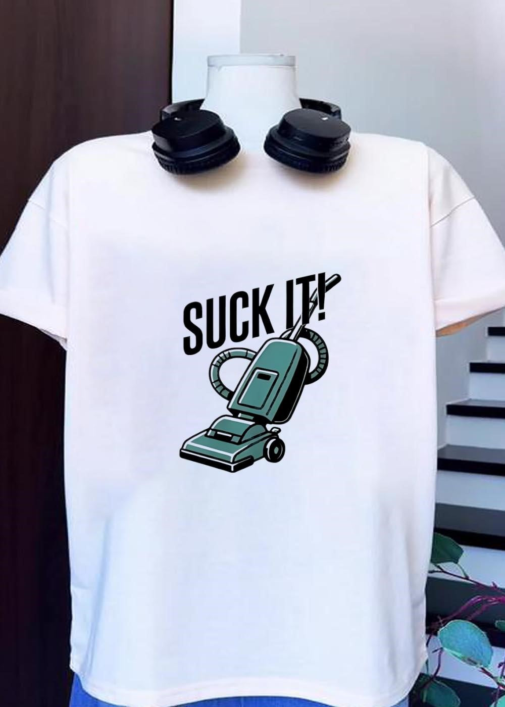 Suck It Vintage Vacuum Cleaner Illustration shirt
