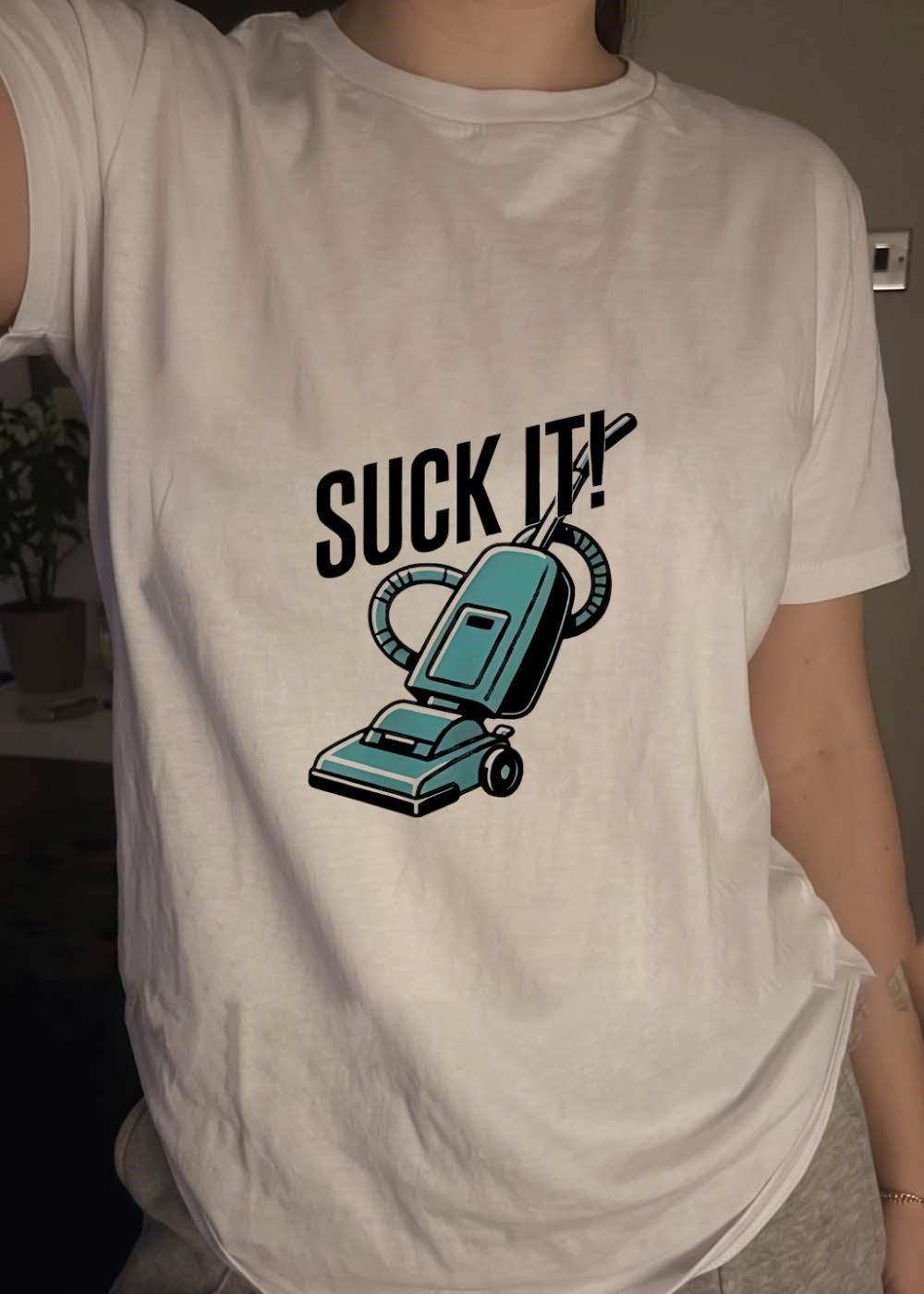 Suck It Vintage Vacuum Cleaner Illustration shirt
