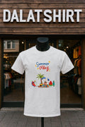 Summer Vibes Palm Tree Watermelon Characters Beach Sun shirt