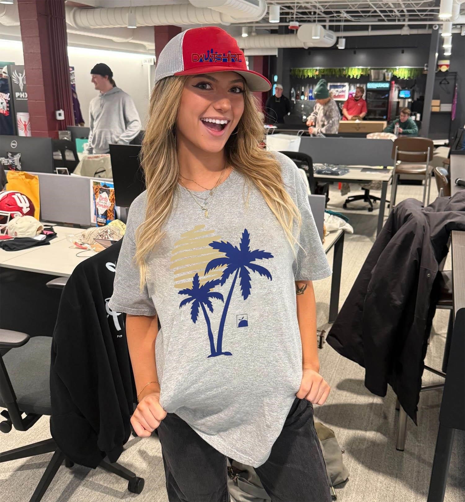 Sun And Blue Palm Trees Tropical Summer Paradise shirt
