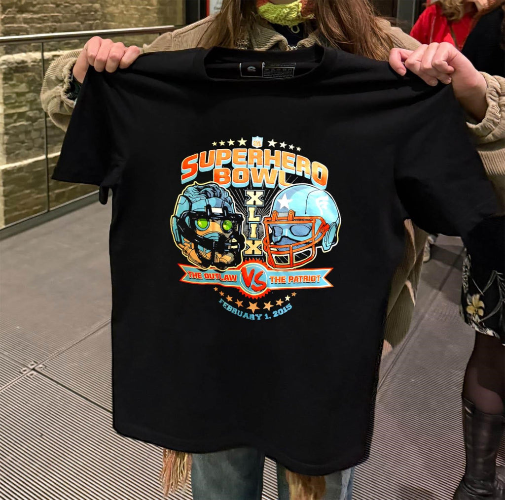 Superhero Bowl XLIX The Outlaw vs The Patriot shirt