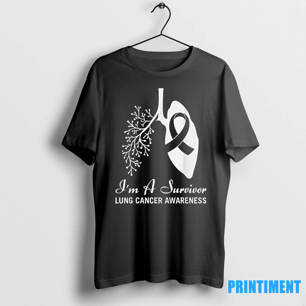 Survivor Lung Cancer Month Awareness White Ribbon Support Tshirts Sweater