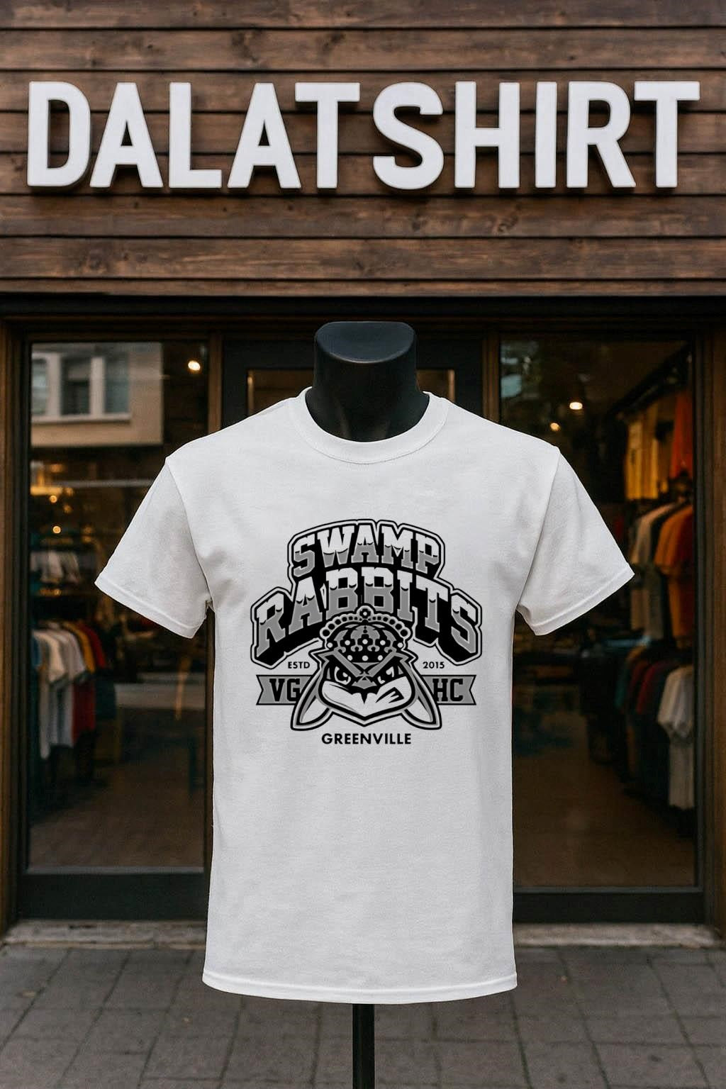 Swamp Rabbits Greenville Rabbit Head Crown shirt