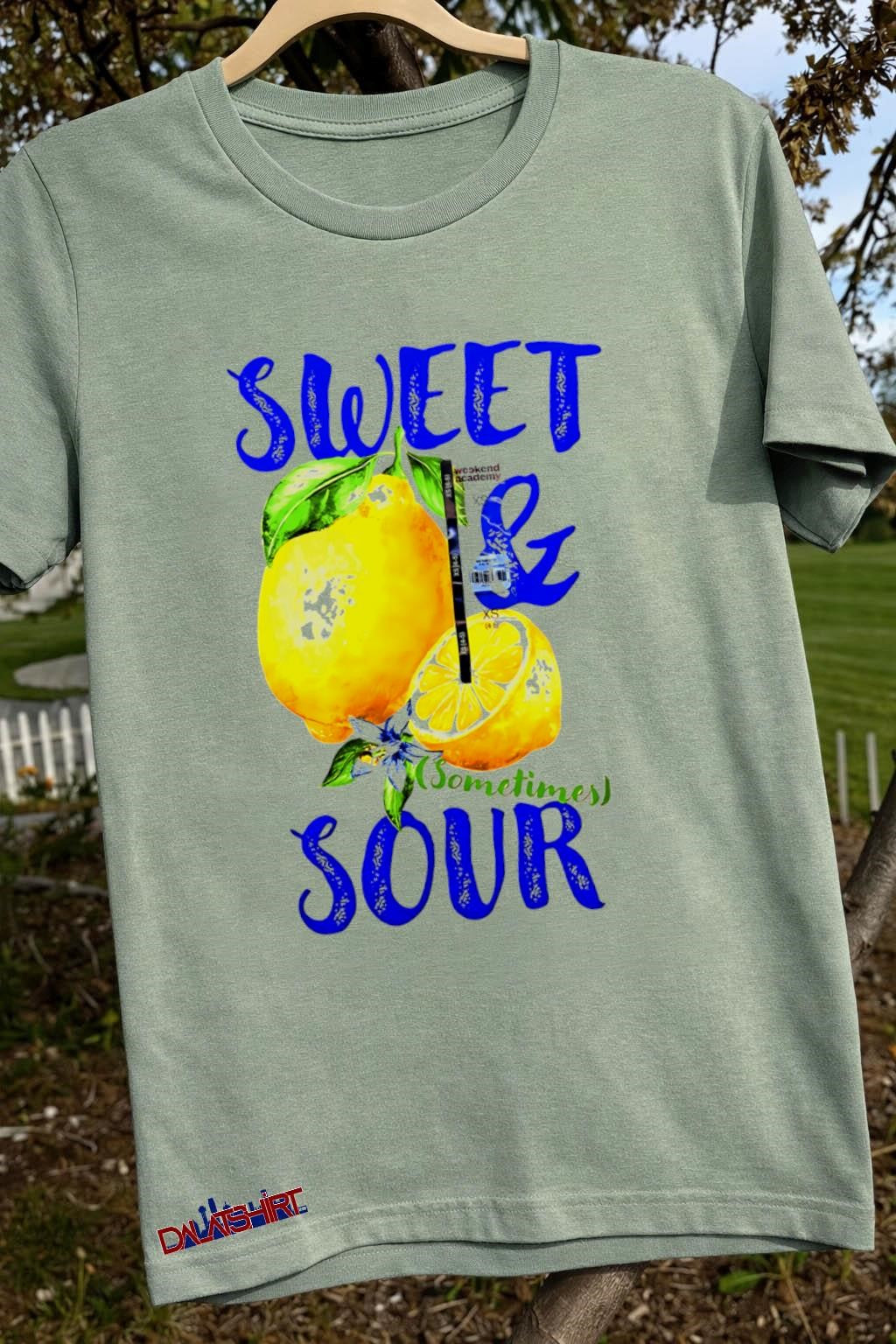 Sweet and Sometimes Sour Yellow Lemon Fruit Graphic Illustration shirt