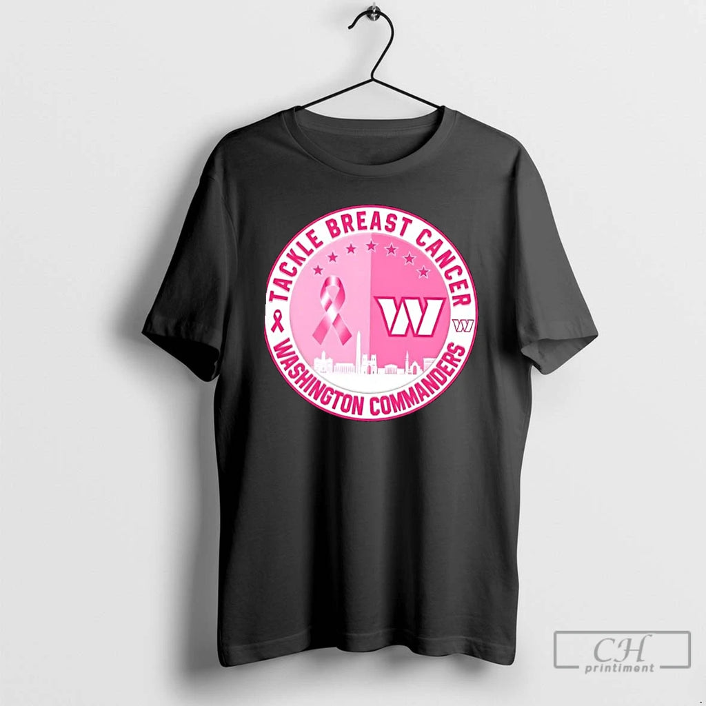 Tackle Breast Cancer Washington Commanders Football Skyline T Shirts