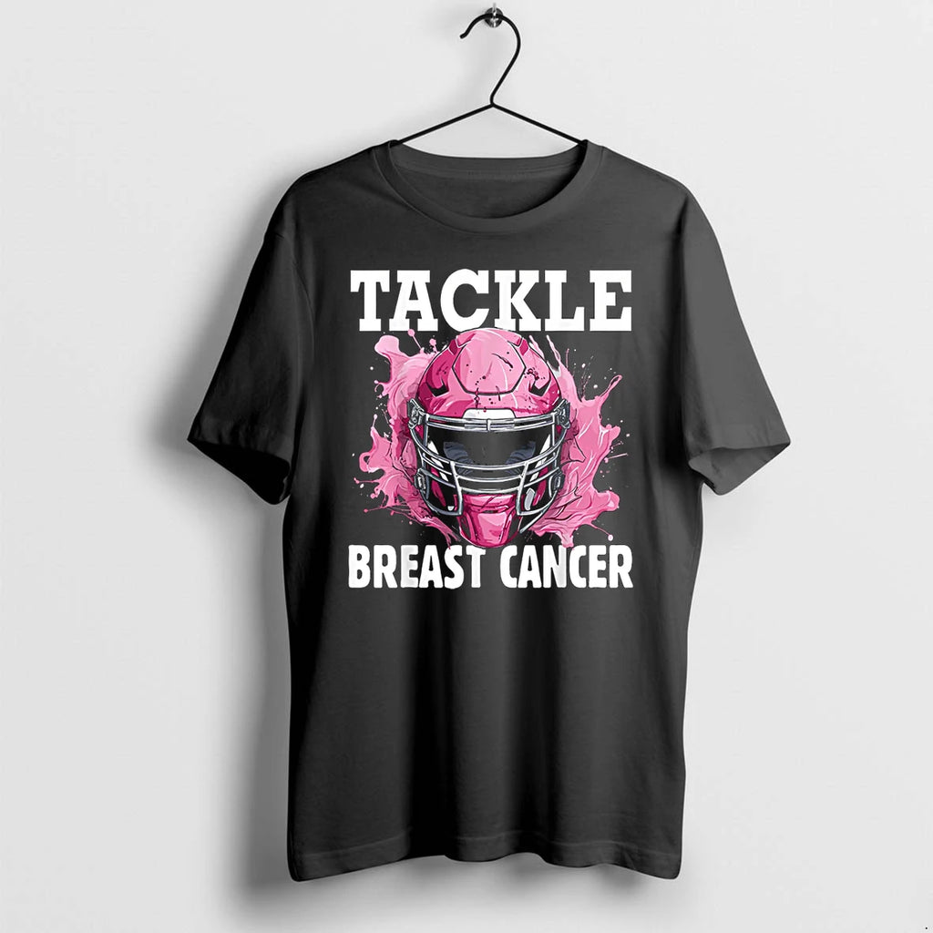 Tackle Football Breast Cancer Awareness Pink Ribbon Tshirts Sweater