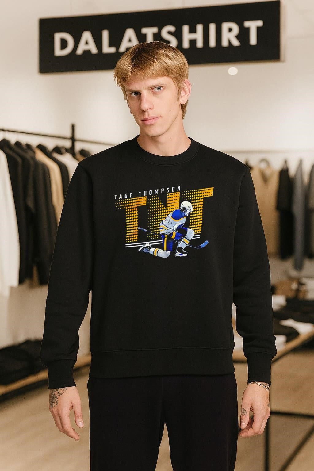 Tage Thompson TNT Buffalo Sabres Hockey Player Action Graphic shirt