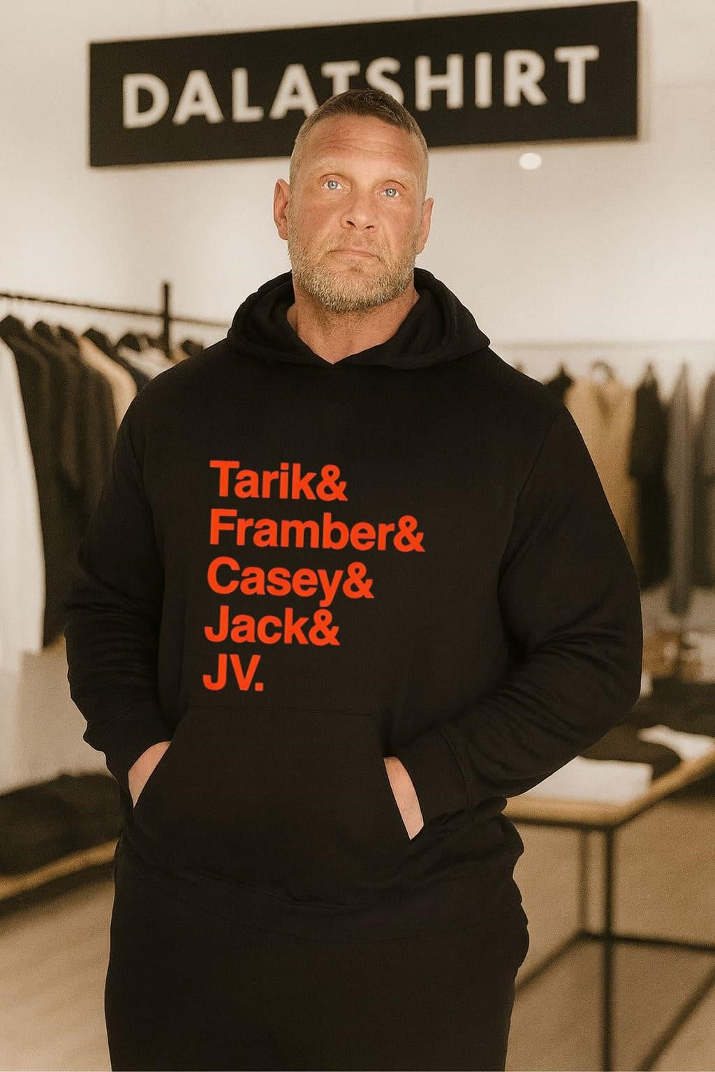 Tarik Framber Casey Jack JV Names List Orange Helvetica shirt