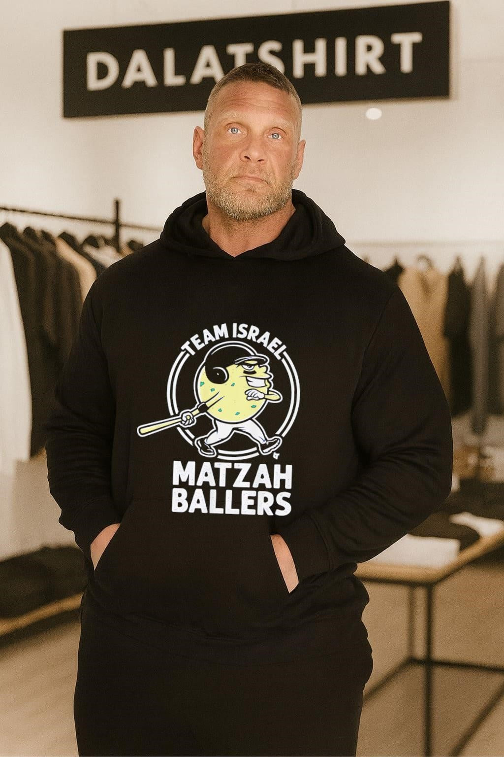 Team Israel Matzah Ballers baseball character logo shirt