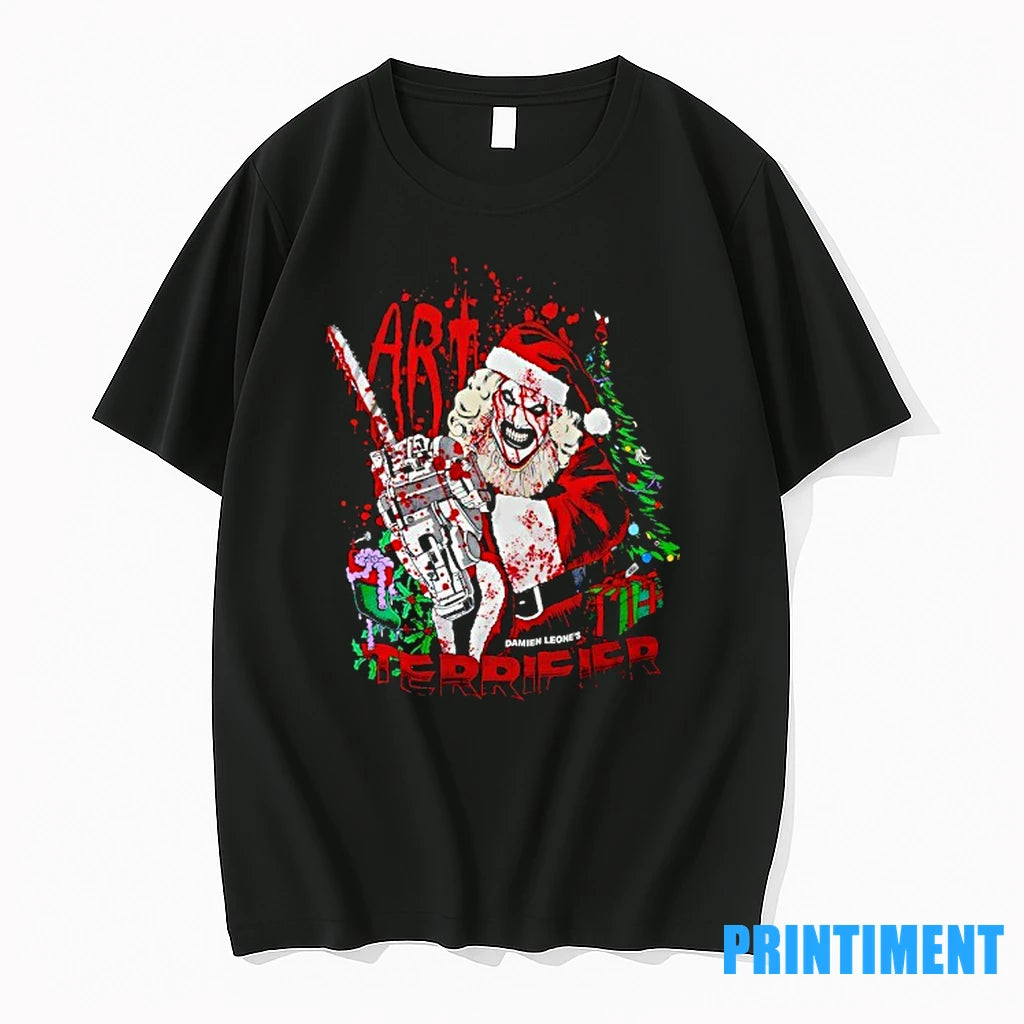 Terrifier Art The Clown Damien Leones Santa Halloween Tshirts Sweater