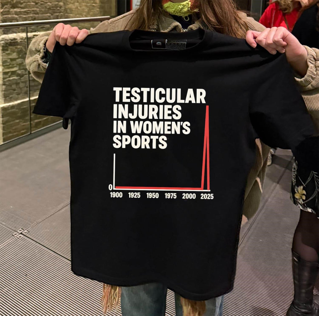 Testicular Injuries In Women’s Sports 1900 to 2025 shirt
