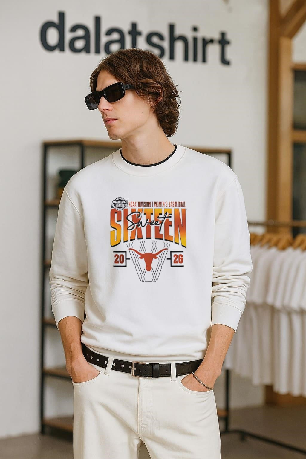 Texas Longhorns 2026 NCAA Women’s Basketball Tournament March Madness Sweet 16 shirt