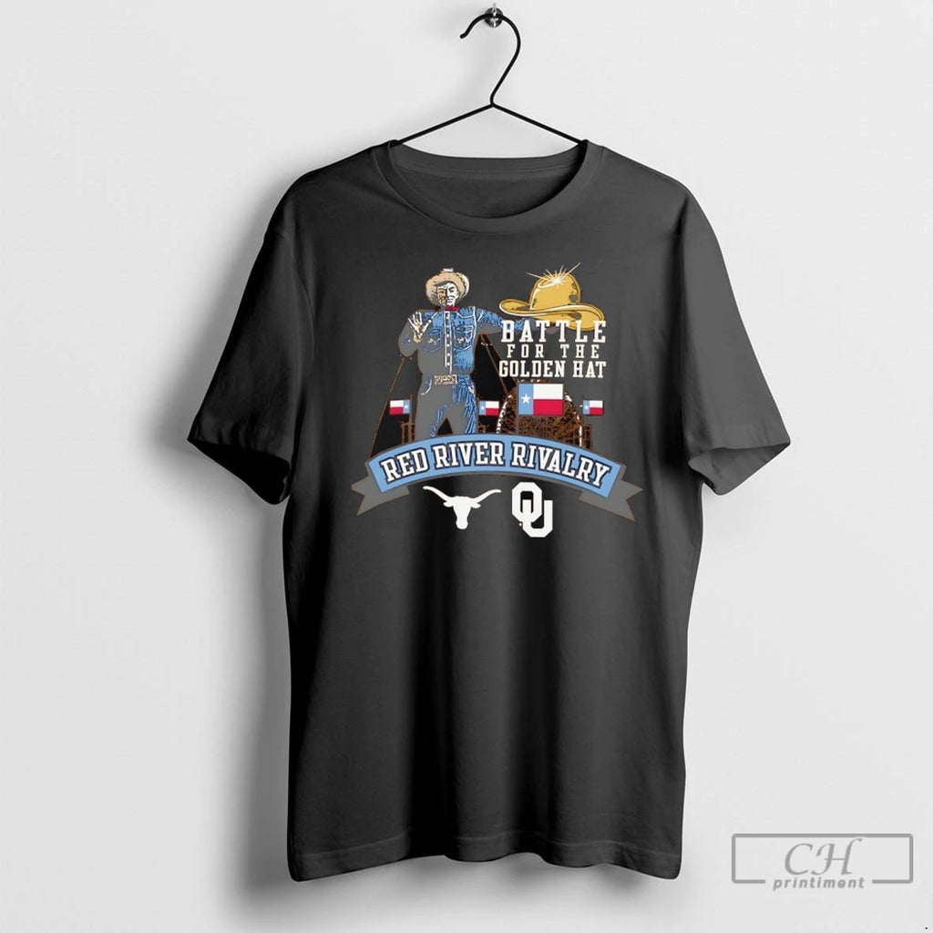 Texas Longhorns Vs Oklahoma Sooners Battle For The Golden Hat T Shirts