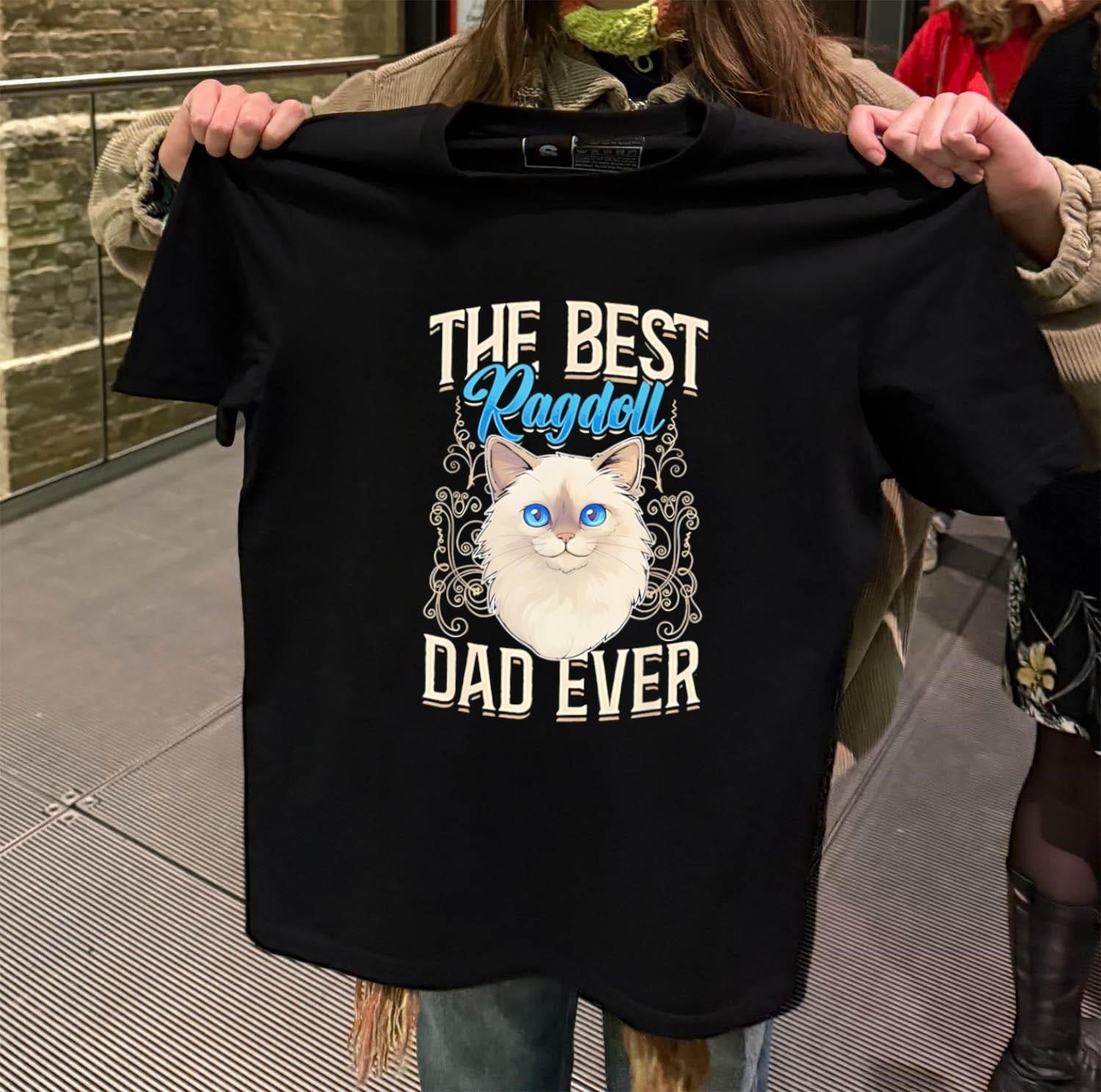 The Best Ragdoll Dad Ever Blue Eyed Cat shirt