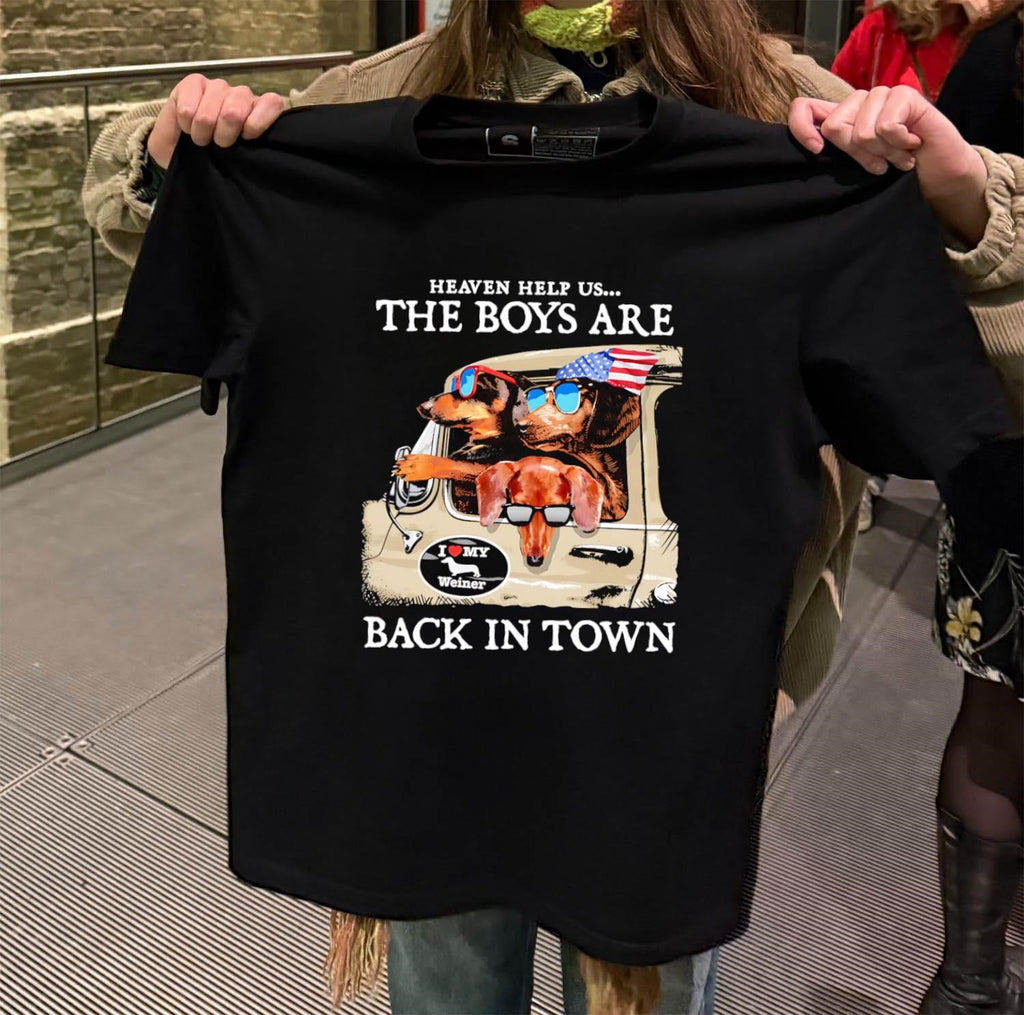 The Boys Are Back In Town Dachshunds Truck shirt