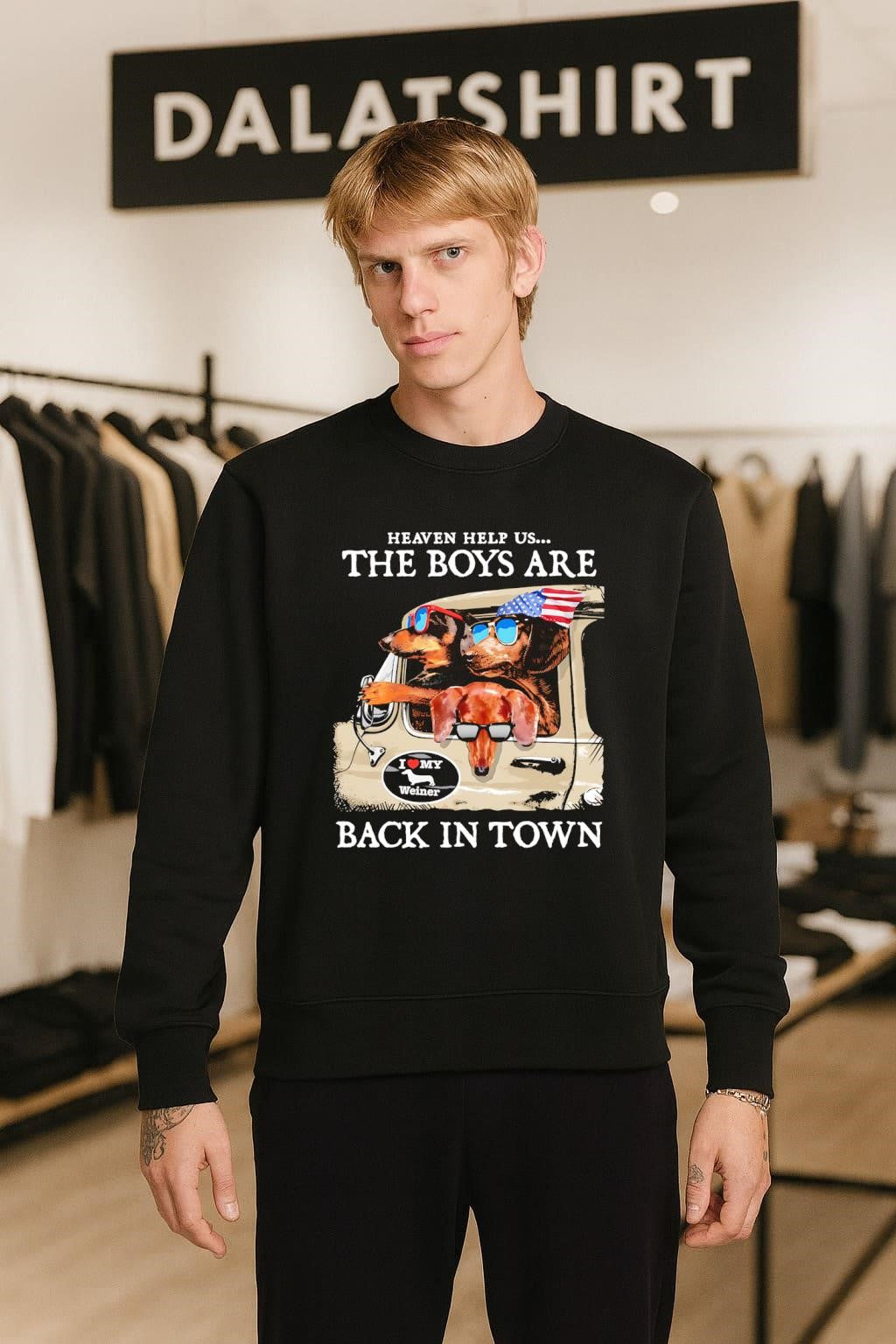 The Boys Are Back In Town Dachshunds Truck shirt
