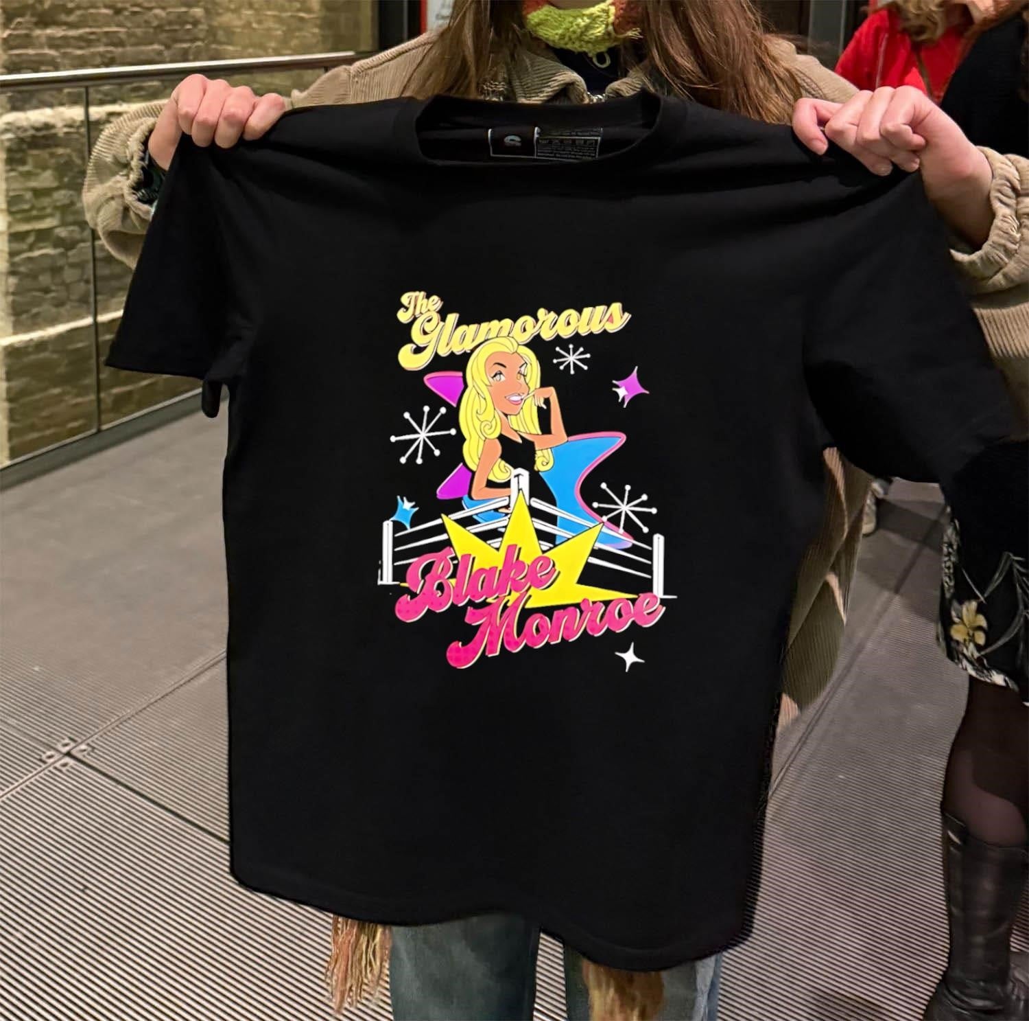 The Glamorous Blake Monroe pink Wrestling ring retro style shirt