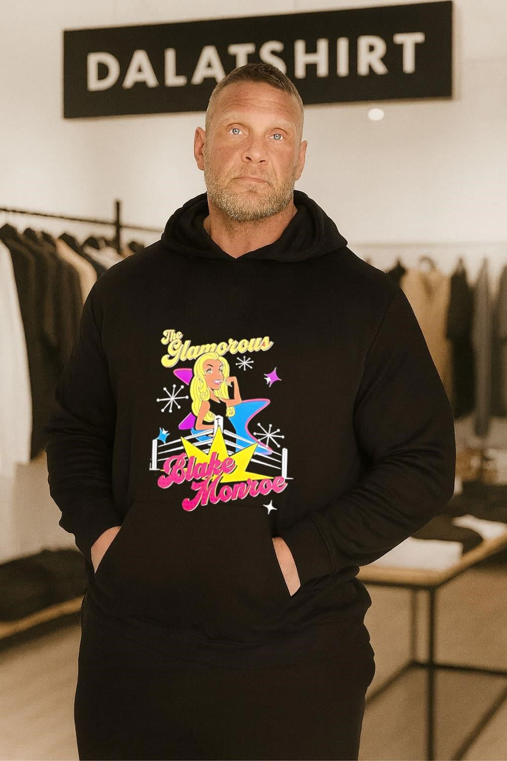 The Glamorous Blake Monroe pink Wrestling ring retro style shirt