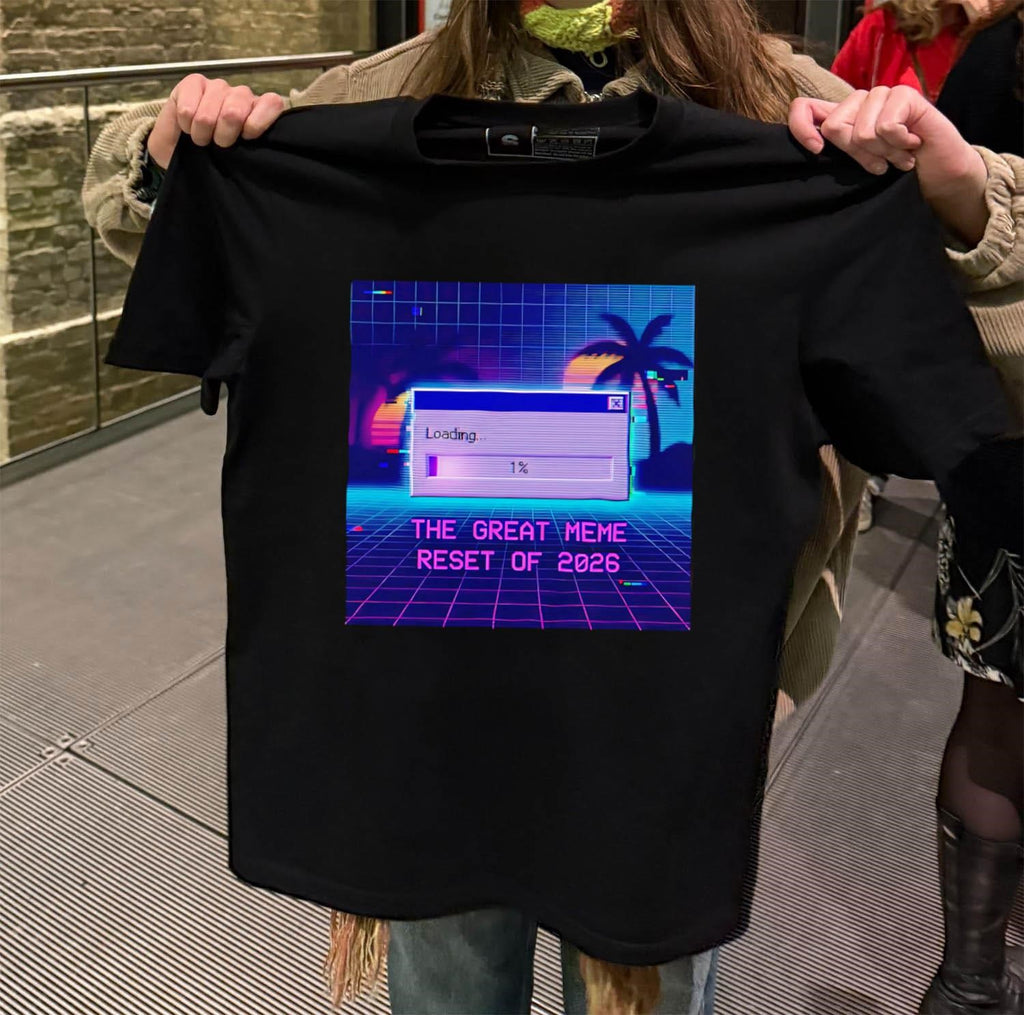 The Great Meme Reset of 2026 Retro Glitch Loading Bar shirt