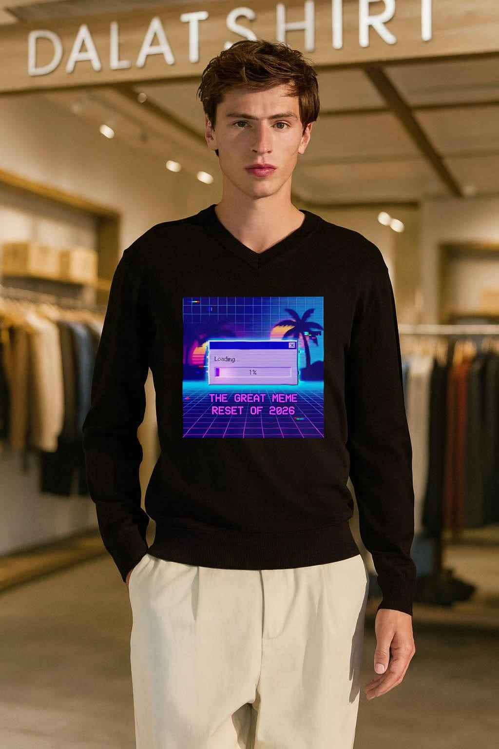 The Great Meme Reset of 2026 Retro Glitch Loading Bar shirt