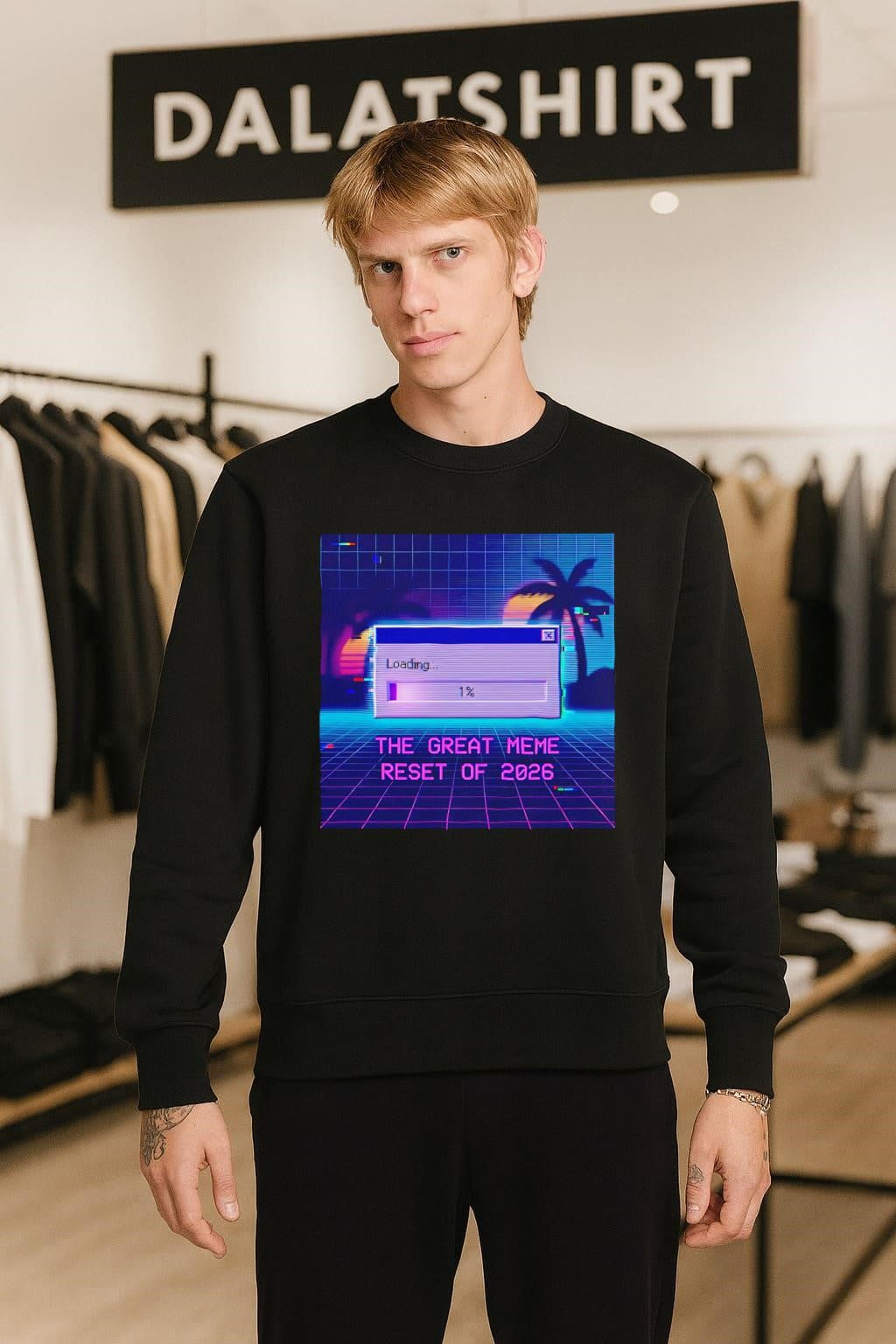 The Great Meme Reset of 2026 Retro Glitch Loading Bar shirt