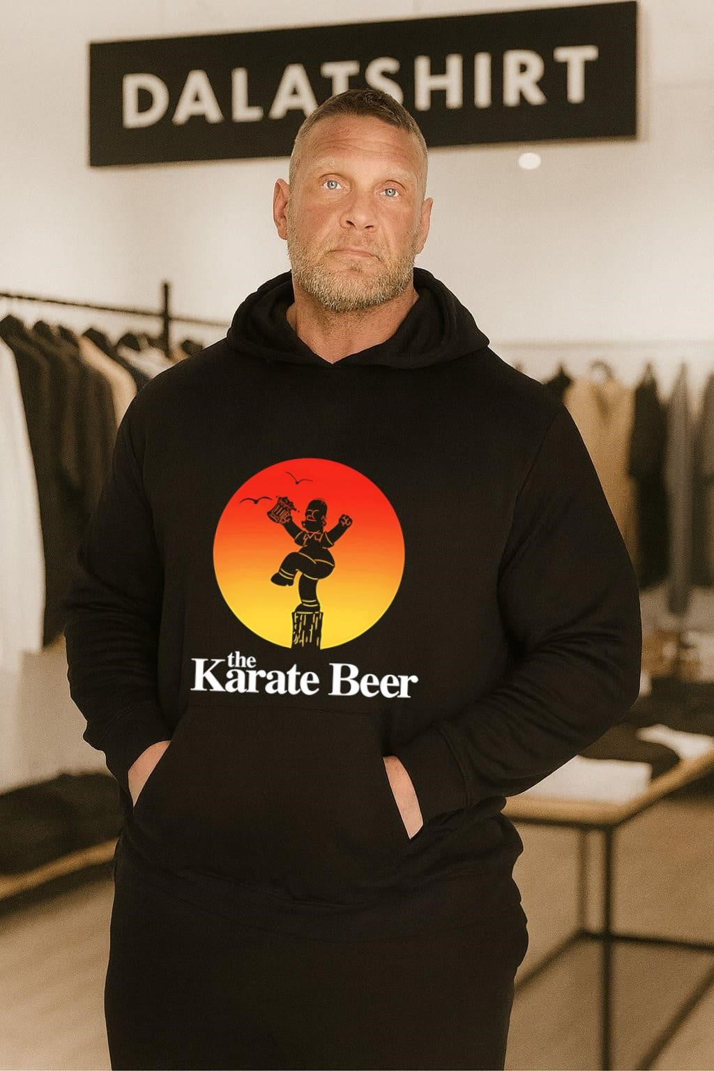 The Karate Kid Homer Simpson Holding Beer Mug Crane Kick shirt