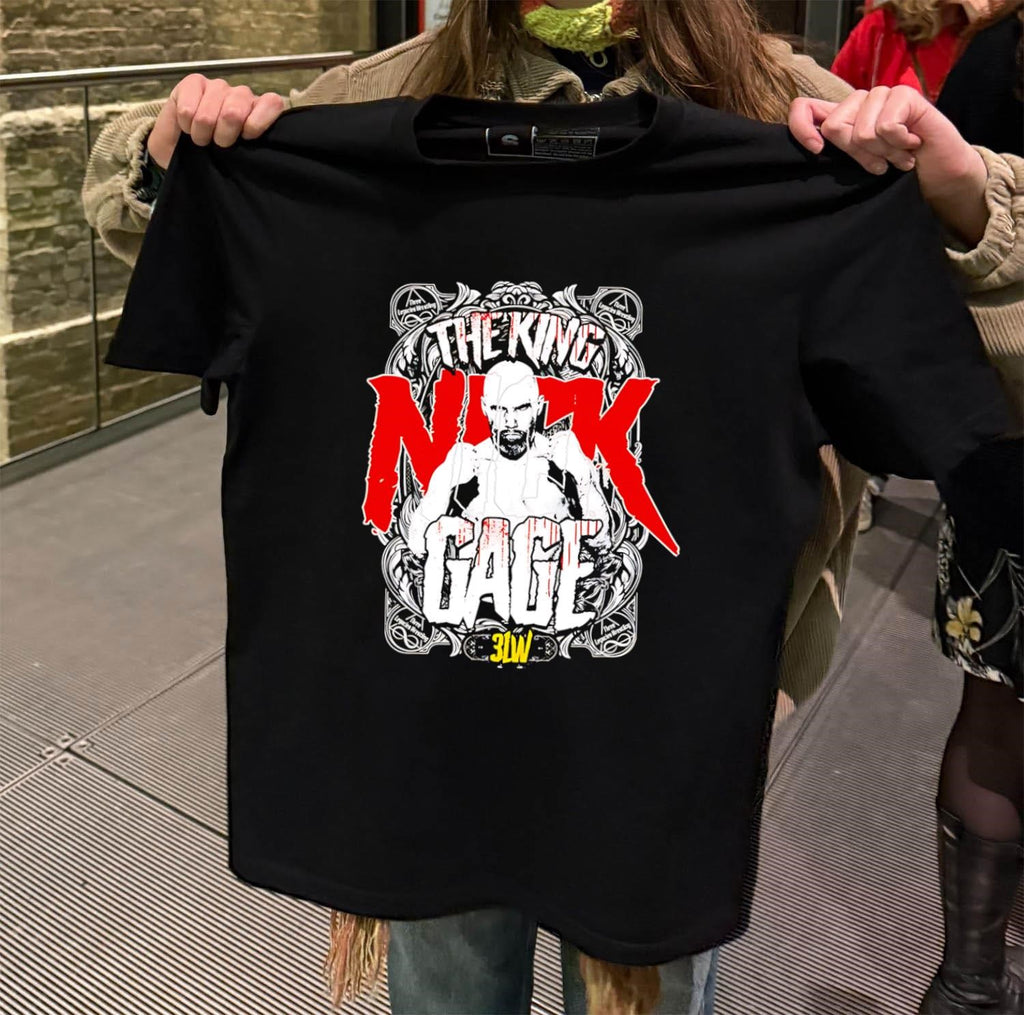 The King Nick Gage Three Legacies Wrestling Crown shirt