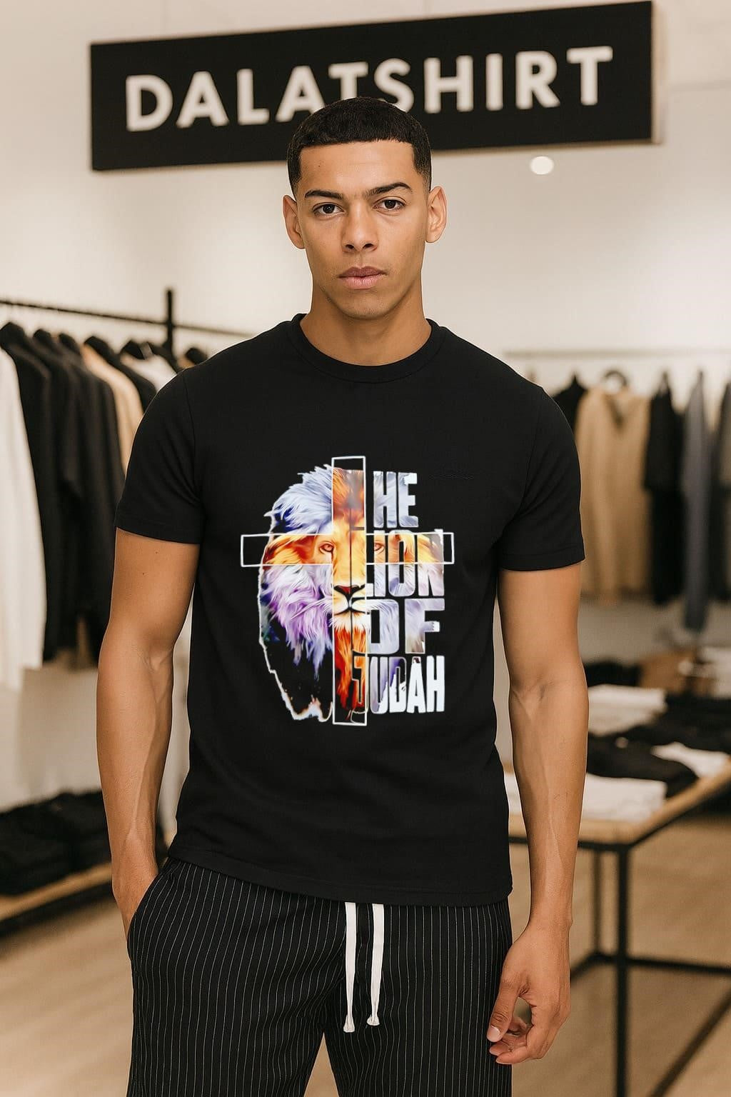 The Lion of Judah Cross Religious Christian Lion shirt