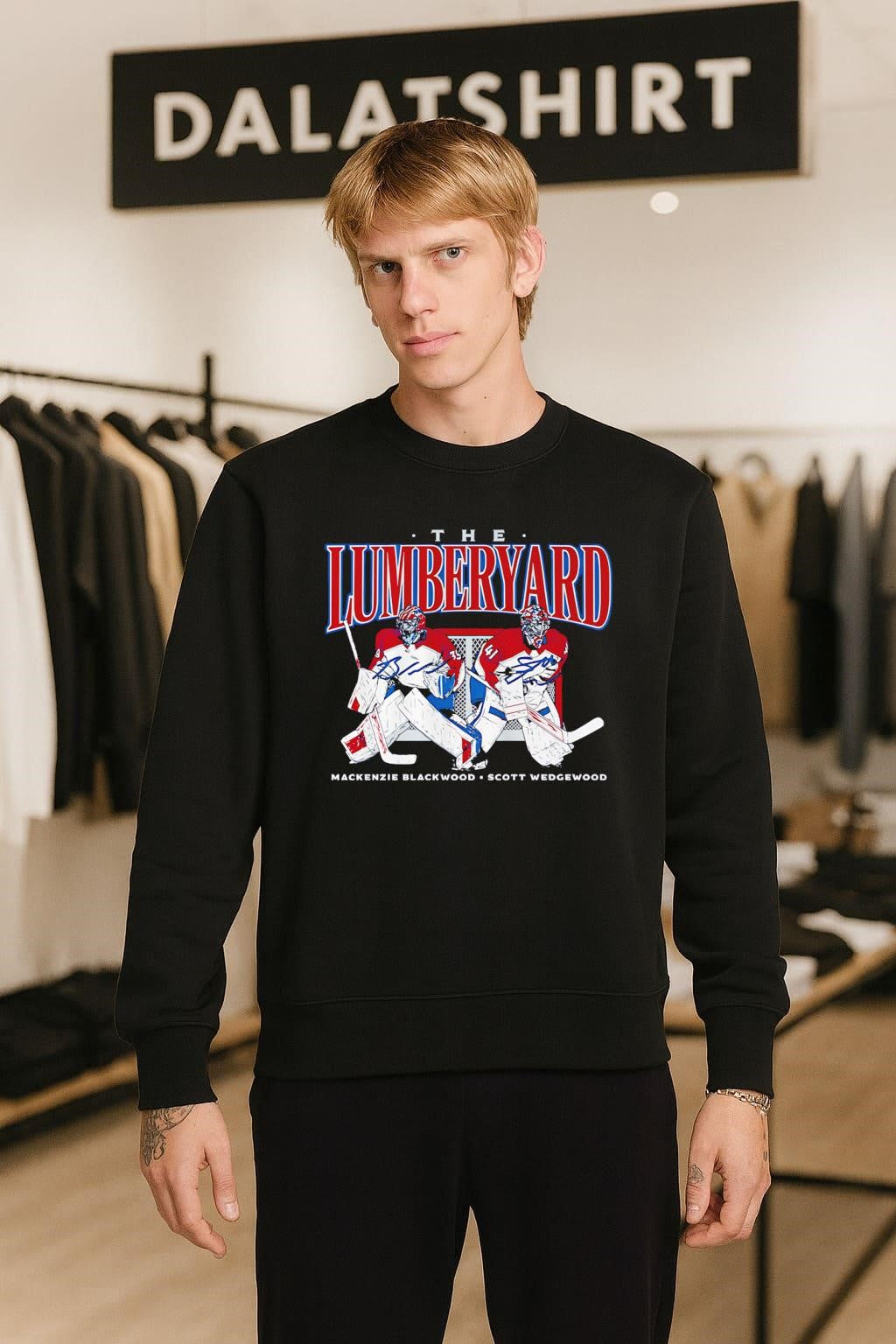 The Lumberyard Mackenzie Blackwood Scott Wedgewood Goalies shirt
