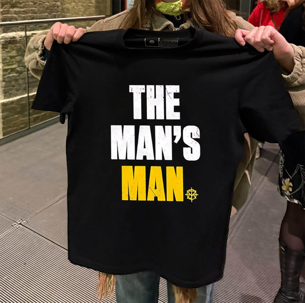 The Man’s Man Seth Rollins yellow text logo shirt