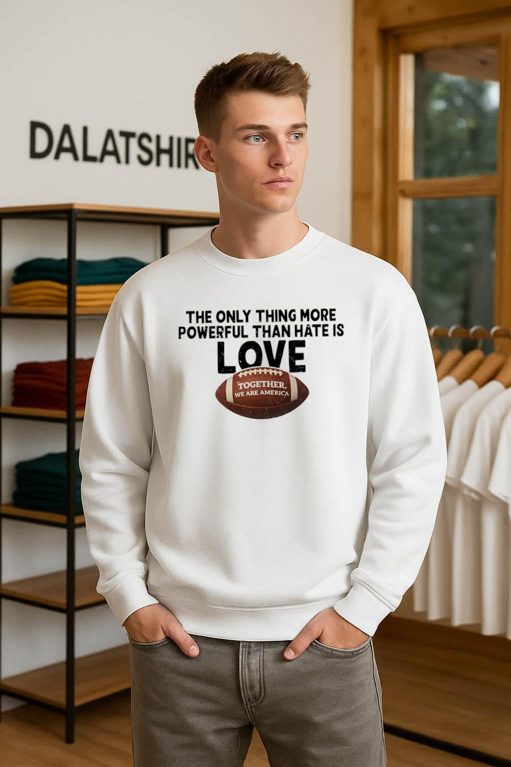 The Only Thing More Powerful Than Hate Is Love Football shirt