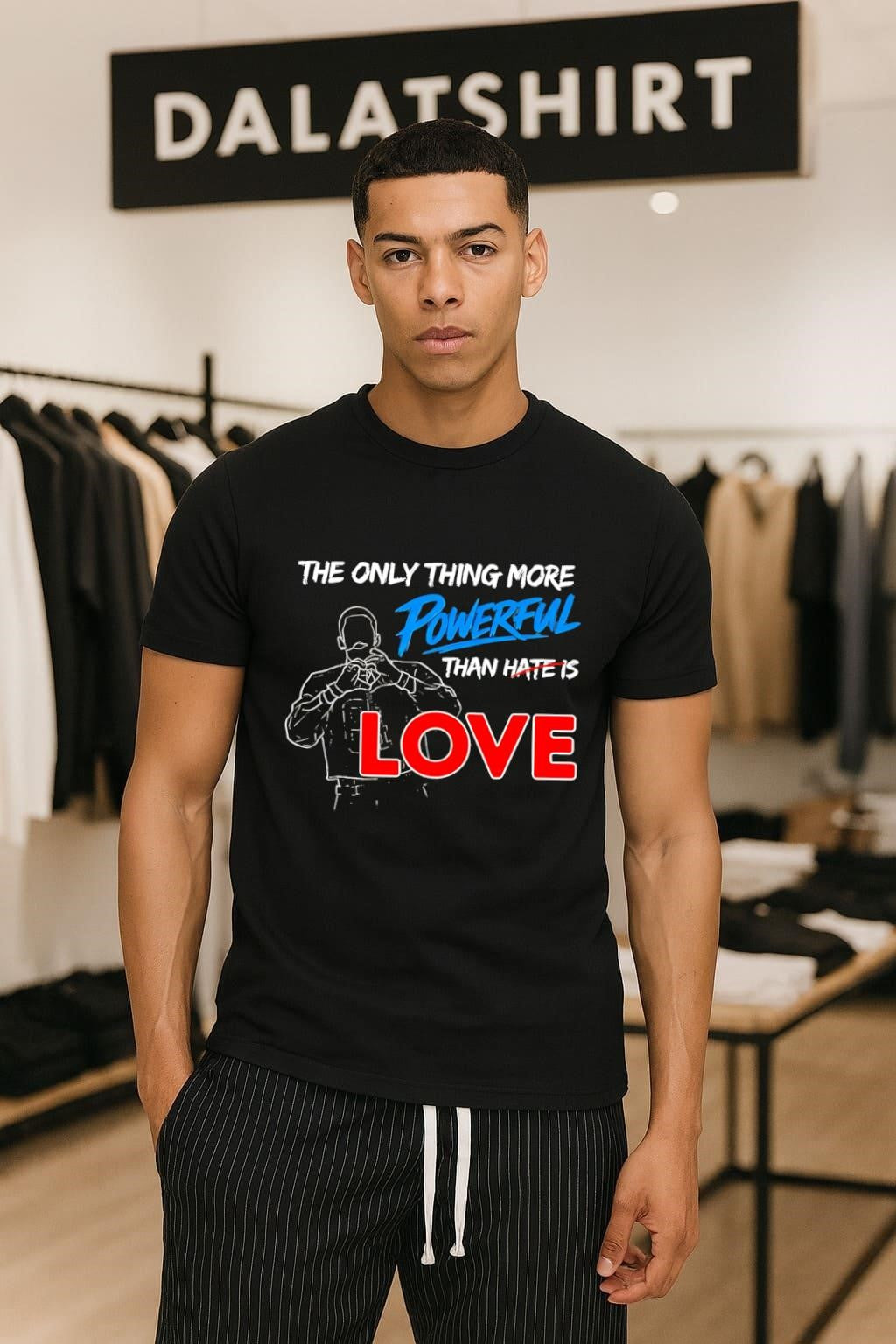 The Only Thing More Powerful Than Hate Is Love Heart shirt