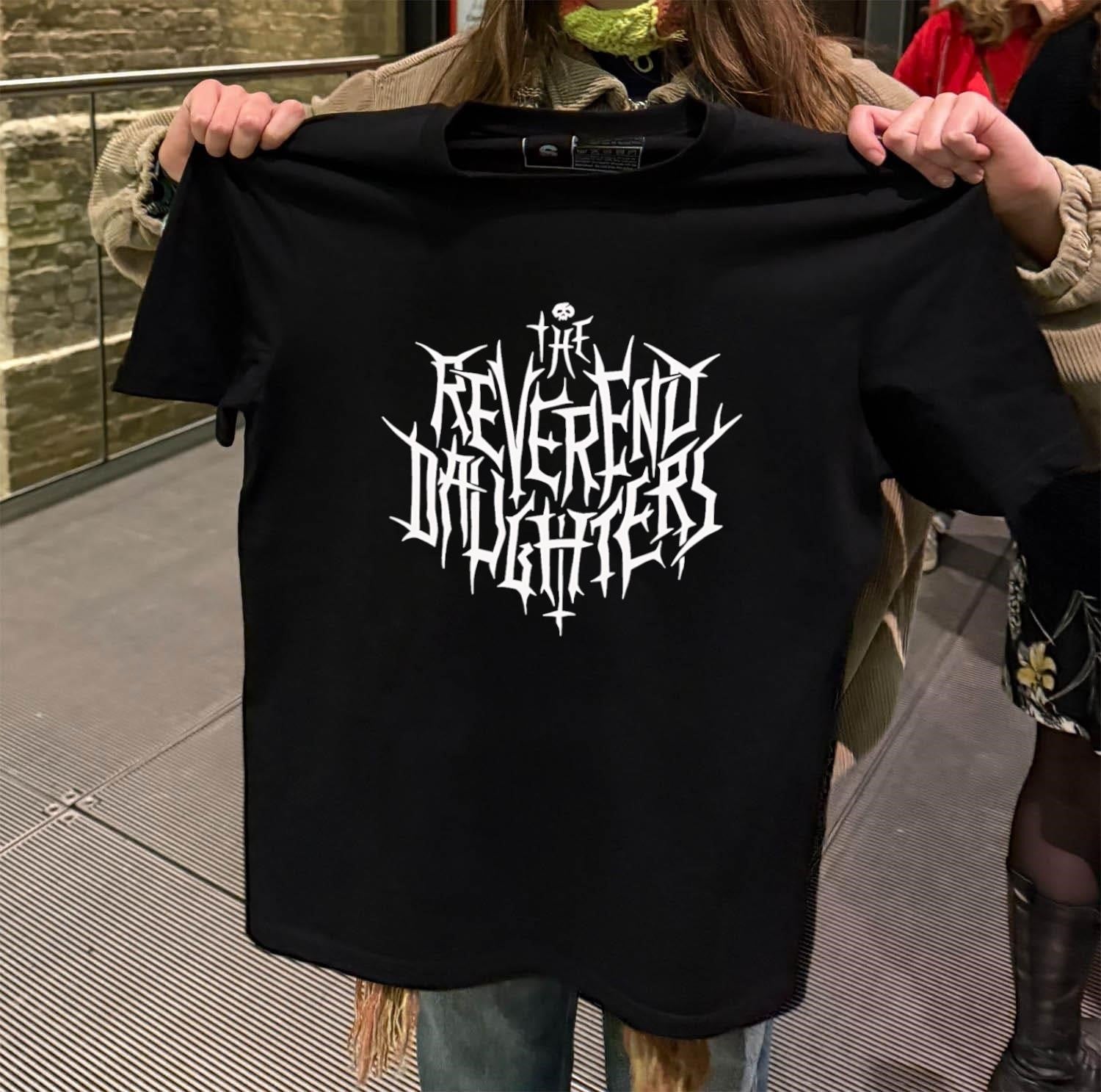 The Reverend Daughters Gothic Spiky Lettering Logo shirt