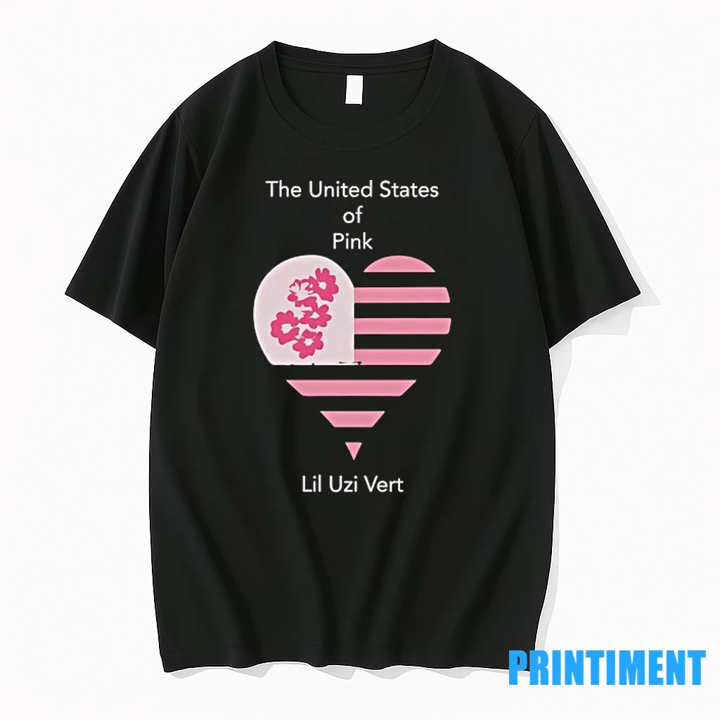 The United States Of Pink Lil Uzi Vert Usa Flag Heart Tshirts Sweater