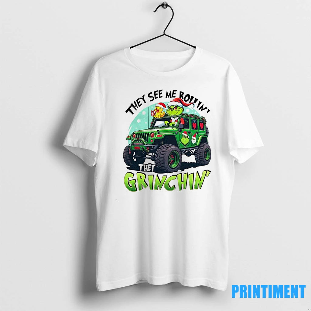 They See Me Rollin They Grinchin Christmas Tshirts Sweater