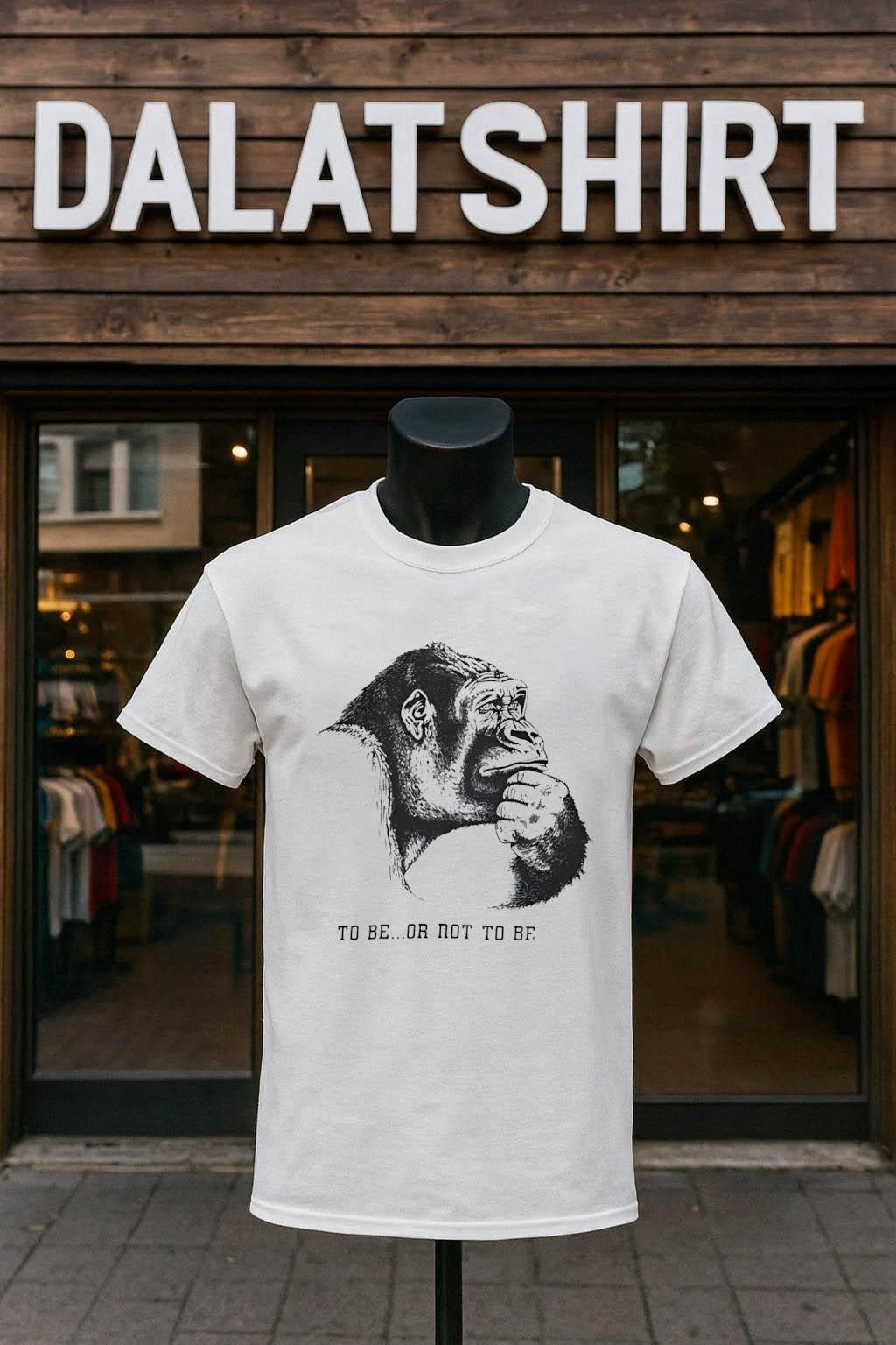 Thinking Gorilla To Be Or Not To Be shirt