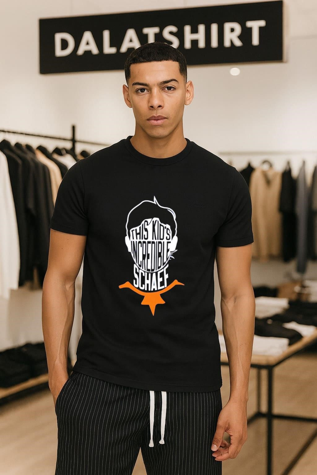 This Kid’s Incredible Schaef Texas Longhorns silhouette shirt