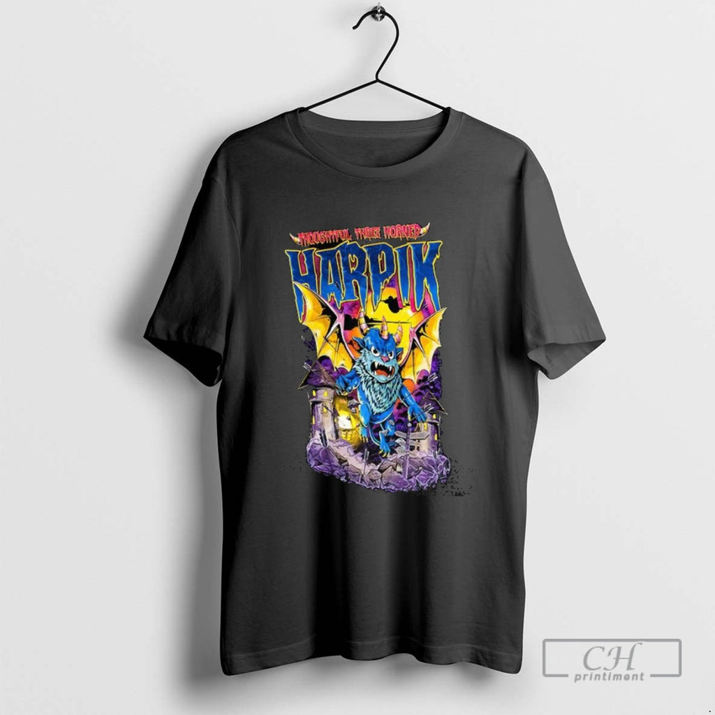 Thoughtful Three Horned Harpik T Shirts