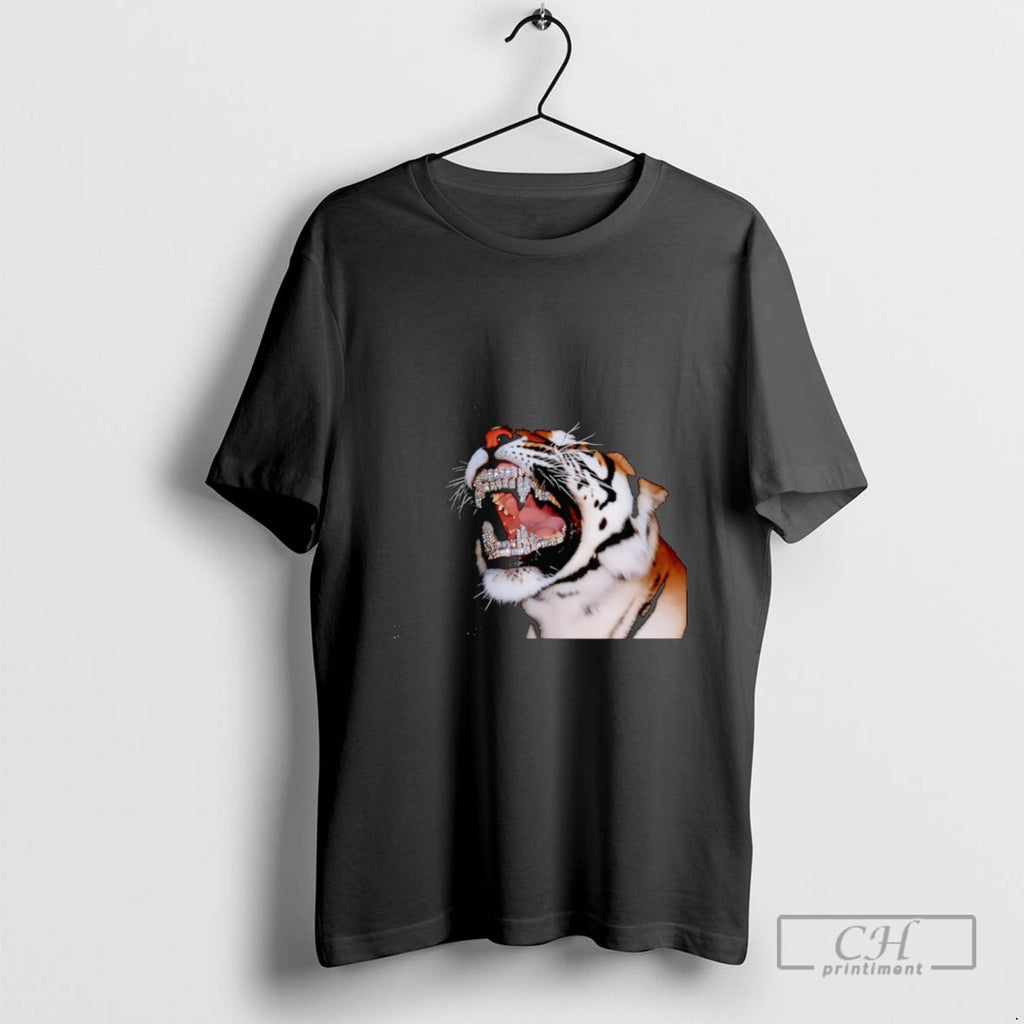 Tiger With Grillz Teeth T Shirts