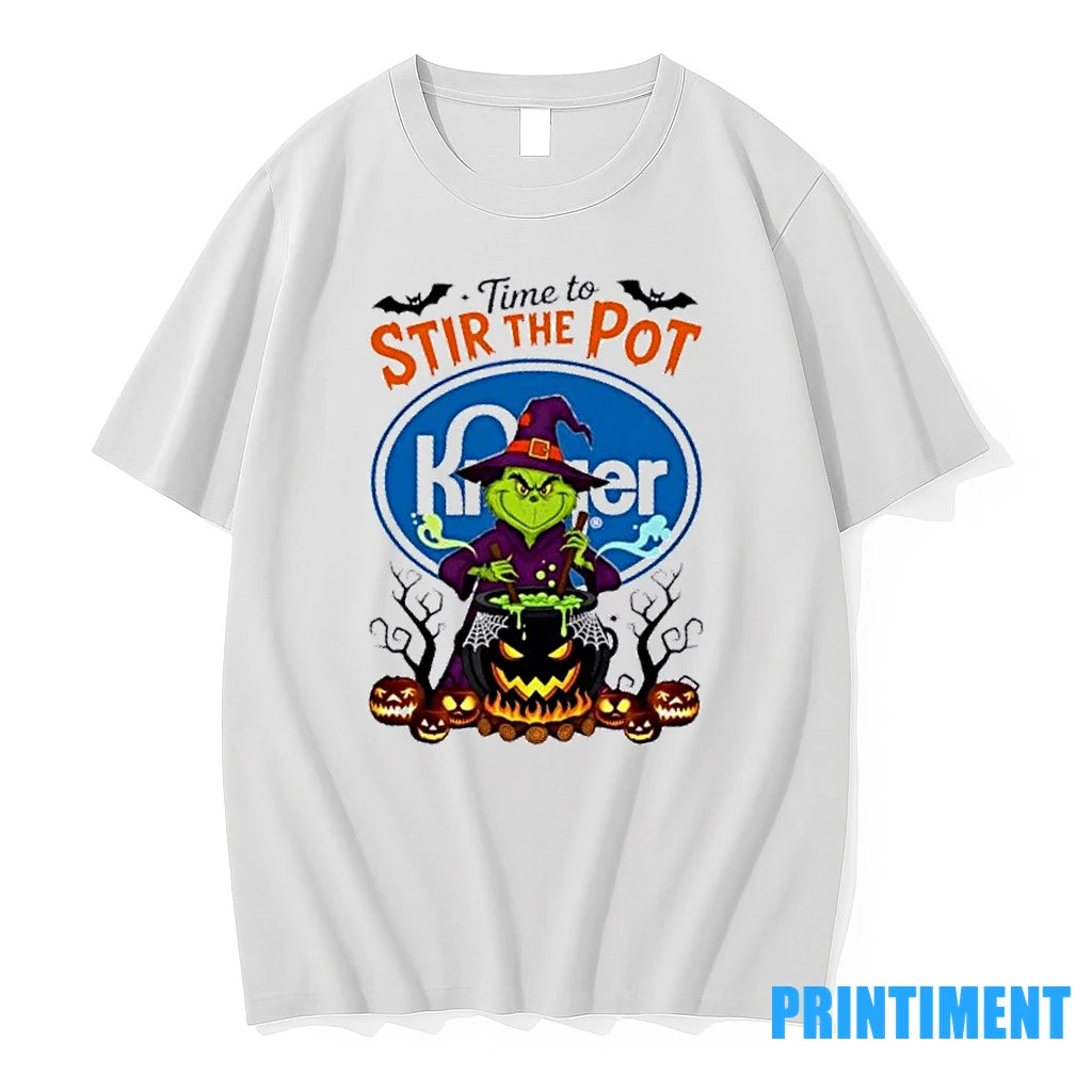 Time To Stir The Pot Kroger X Grinch Happy Halloween Tshirts Sweater