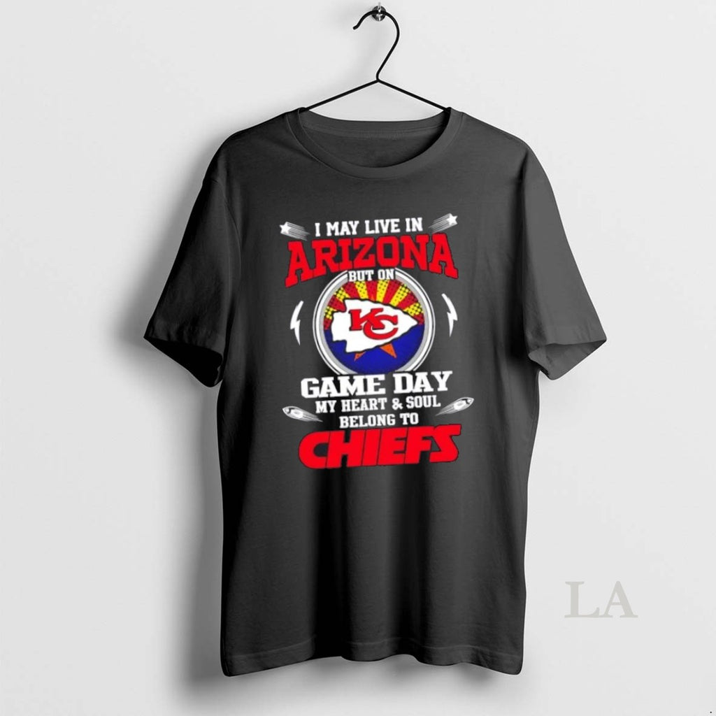 Top I May Live In Arizona But On Game Day My Heart And Soul Belongs