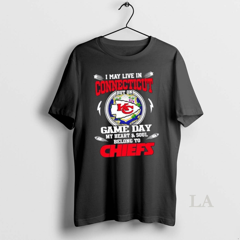 Top I May Live In Connecticut But On Game Day My Heart And Soul Belongs