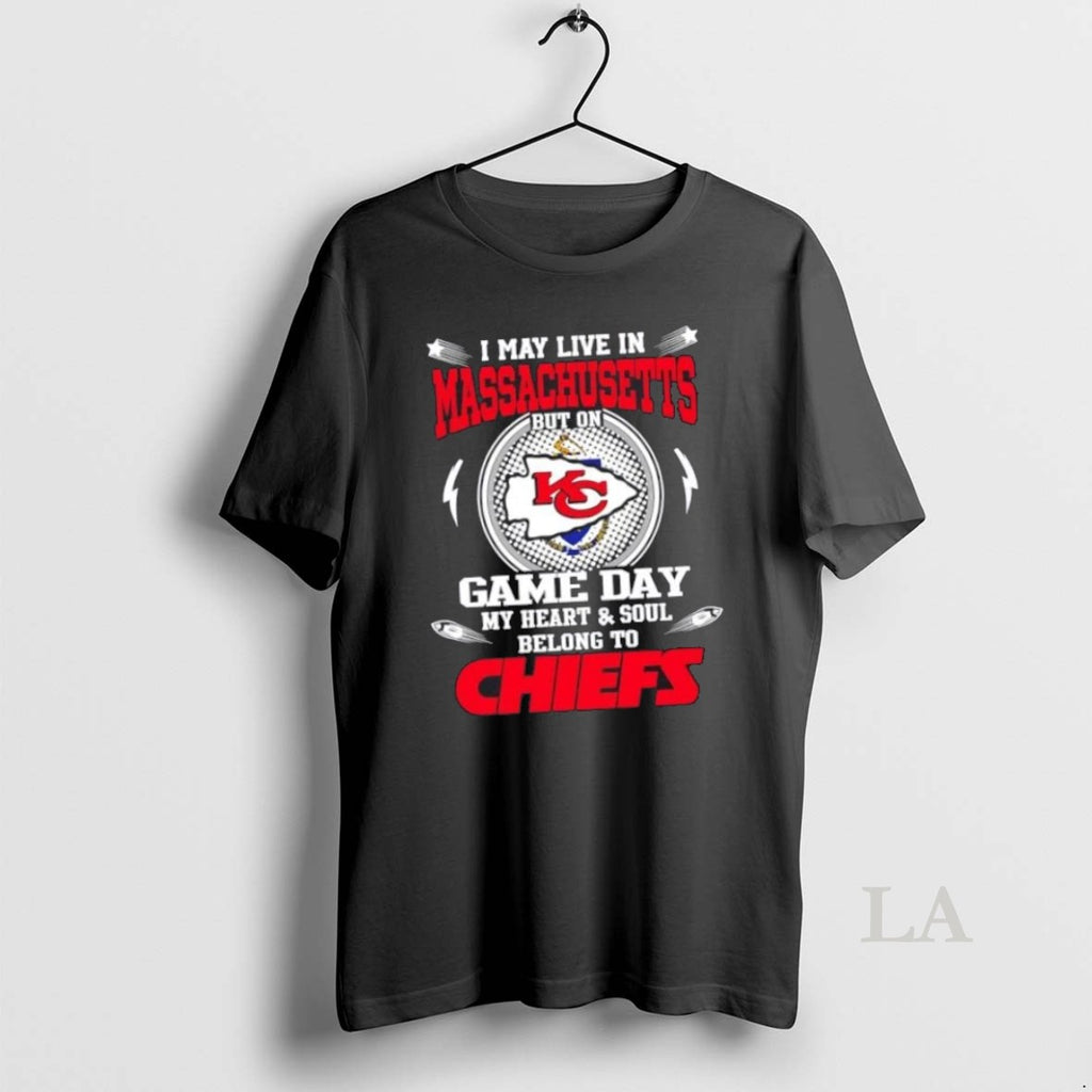 Top I May Live In Massachusetts But On Game Day My Heart And Soul Belongs