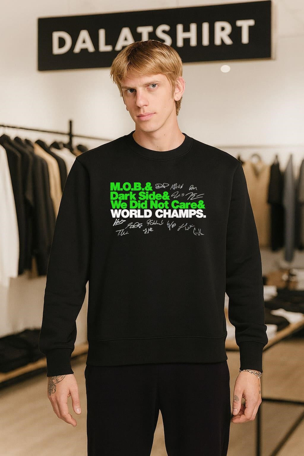 M.O.B. Dark Side We Did Not Care World Champs Autographed shirt