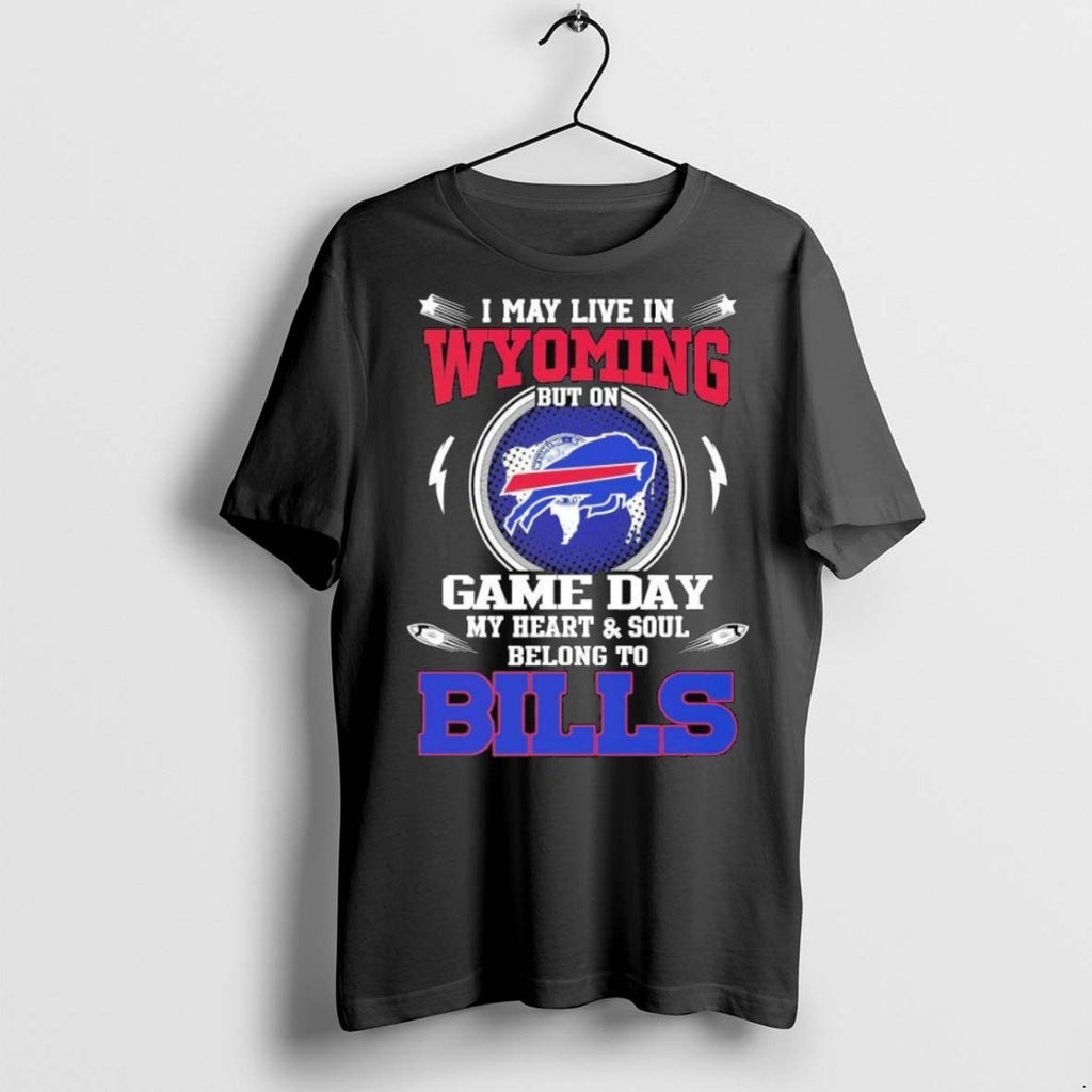 Top Premium I May Live In Wyoming But On Game Day My Heart Soul Belong