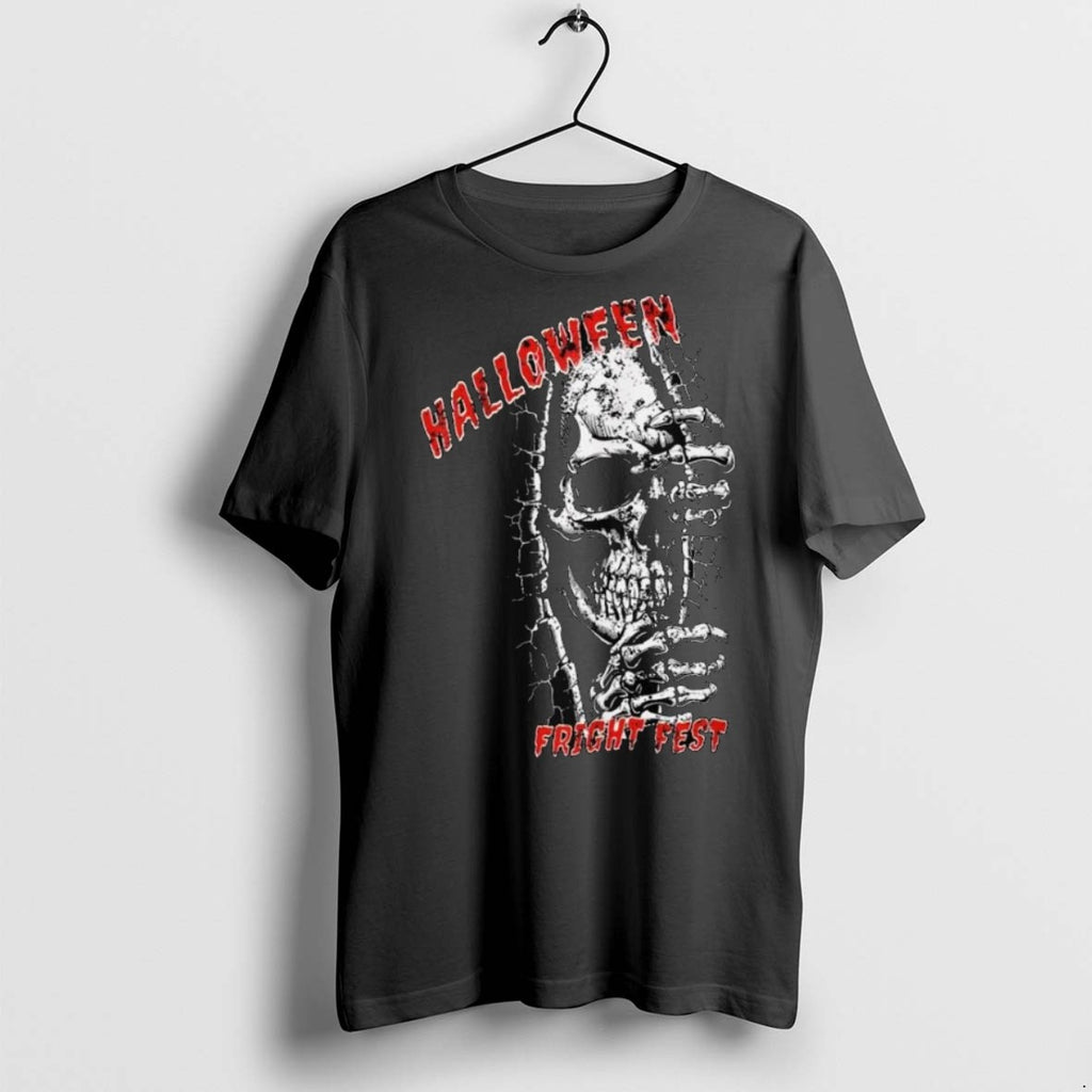 Premium Skeleton Halloween Fright Fest Long Sleve T Shirts
