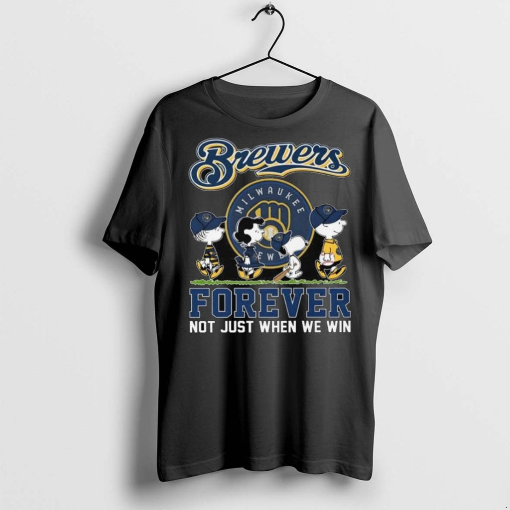 Top Premium The Peanuts Walking X Milwaukee Brewers Forever Not Just When We Win 2025
