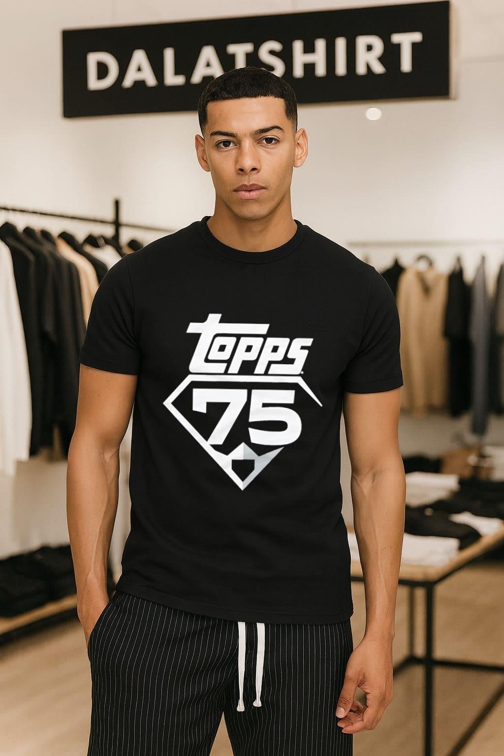 Topps 75th Anniversary Diamond Home Base Logo shirt