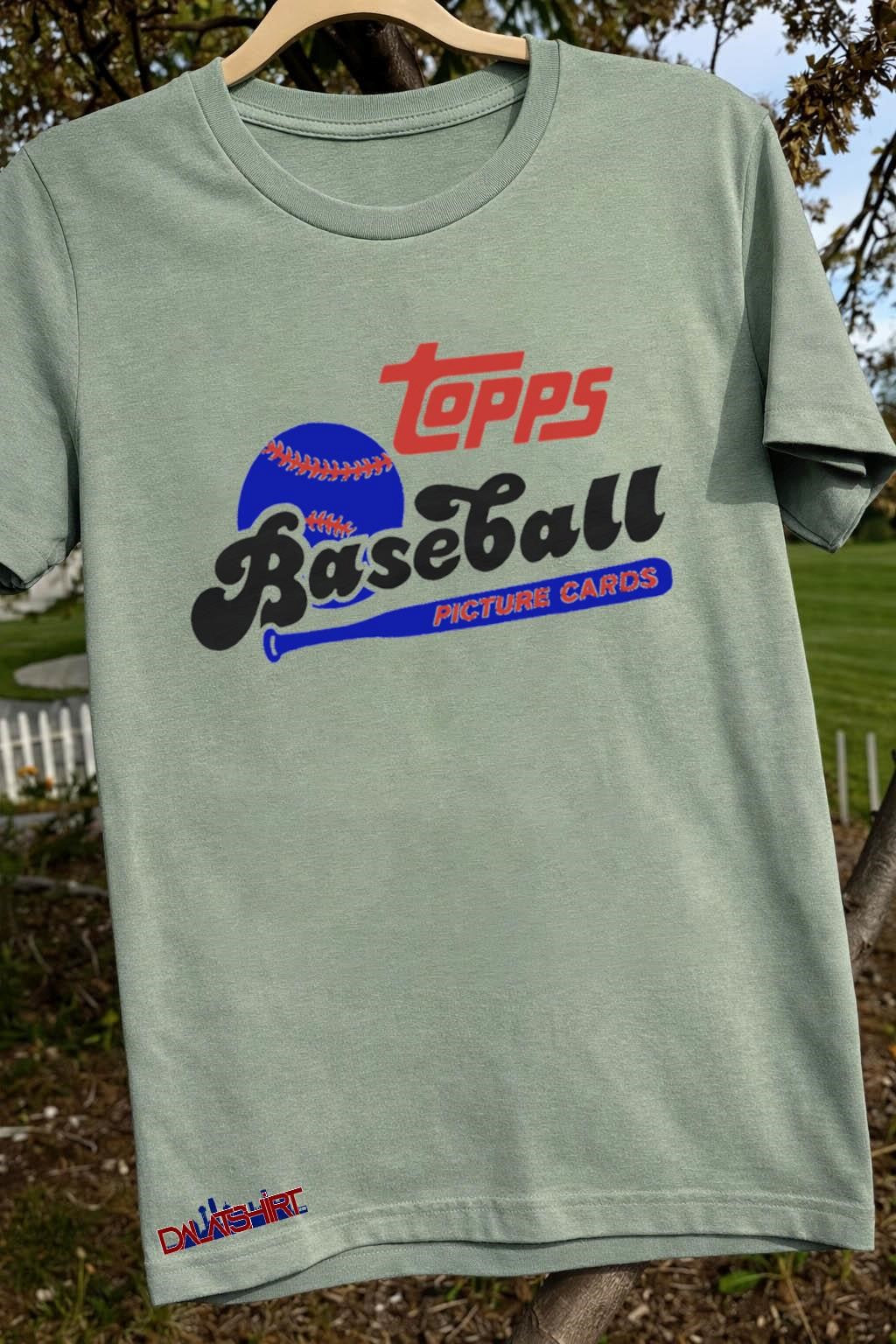 Topps Baseball Picture Cards with Blue Bat and Ball shirt